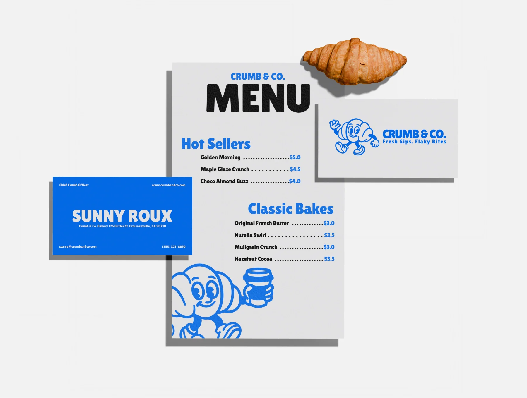 Croissant Bakery Branding Mockup 7