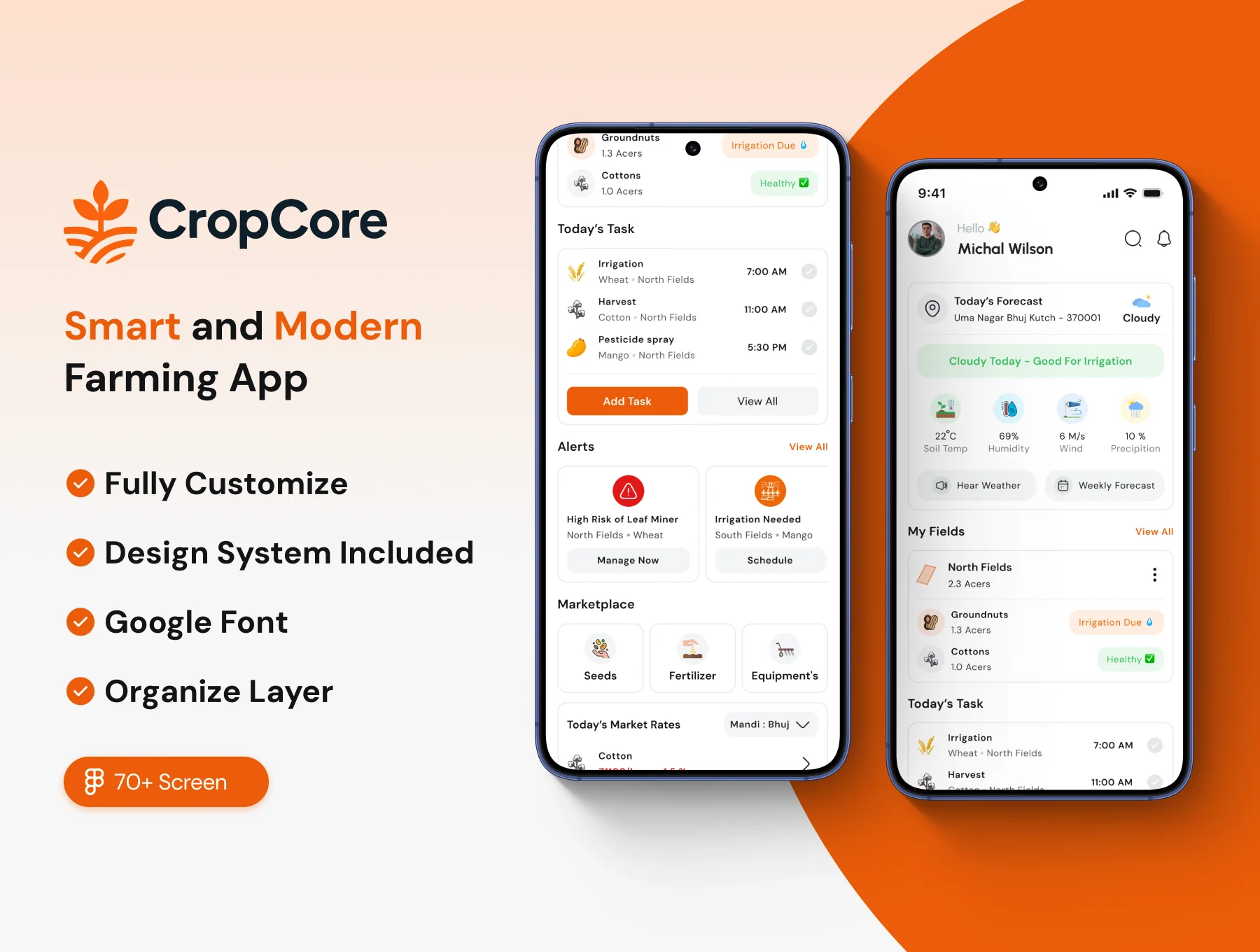 CropCore – Smart & Modern Farming App UI Kit