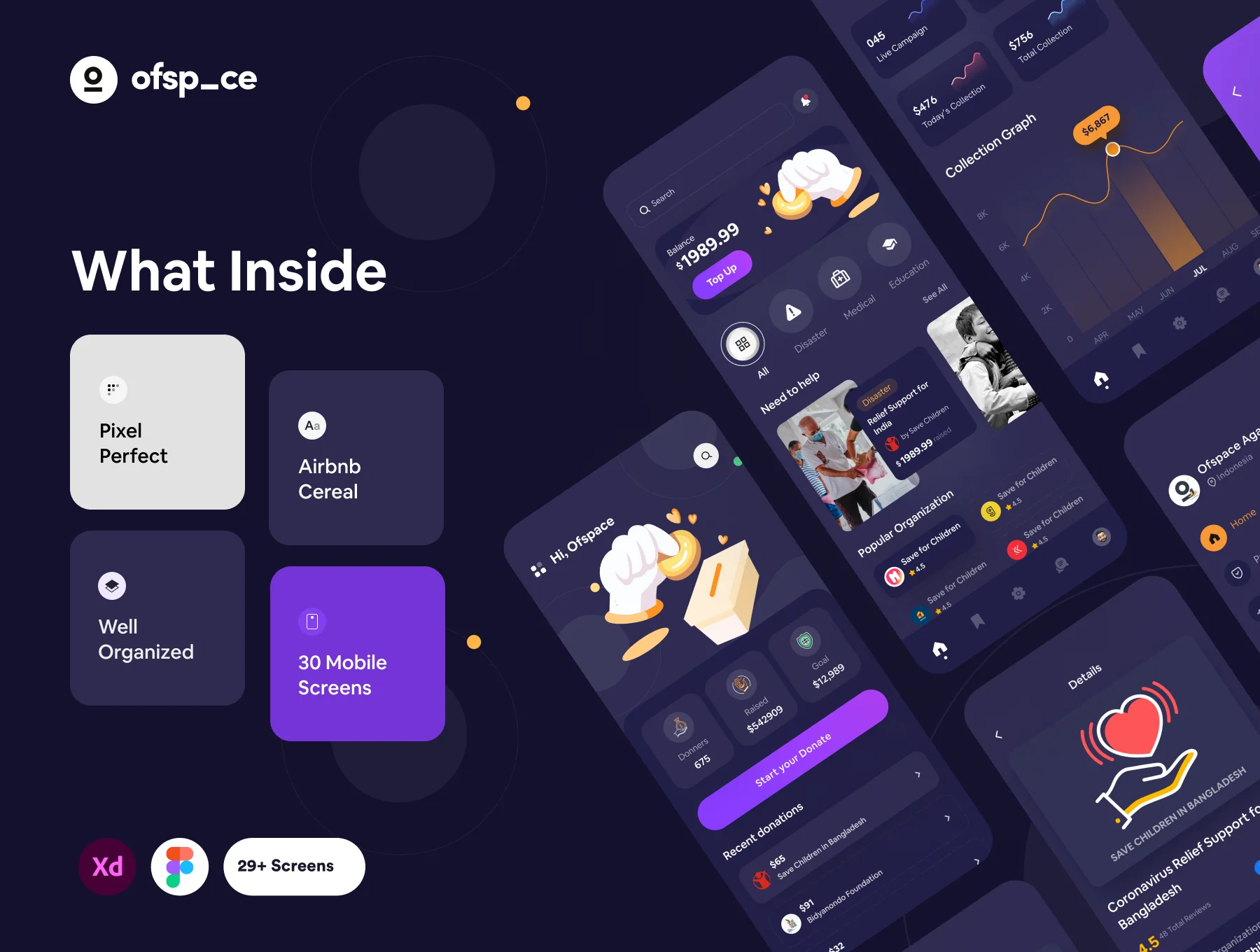 Crowdfunding App UI Design Kit 3