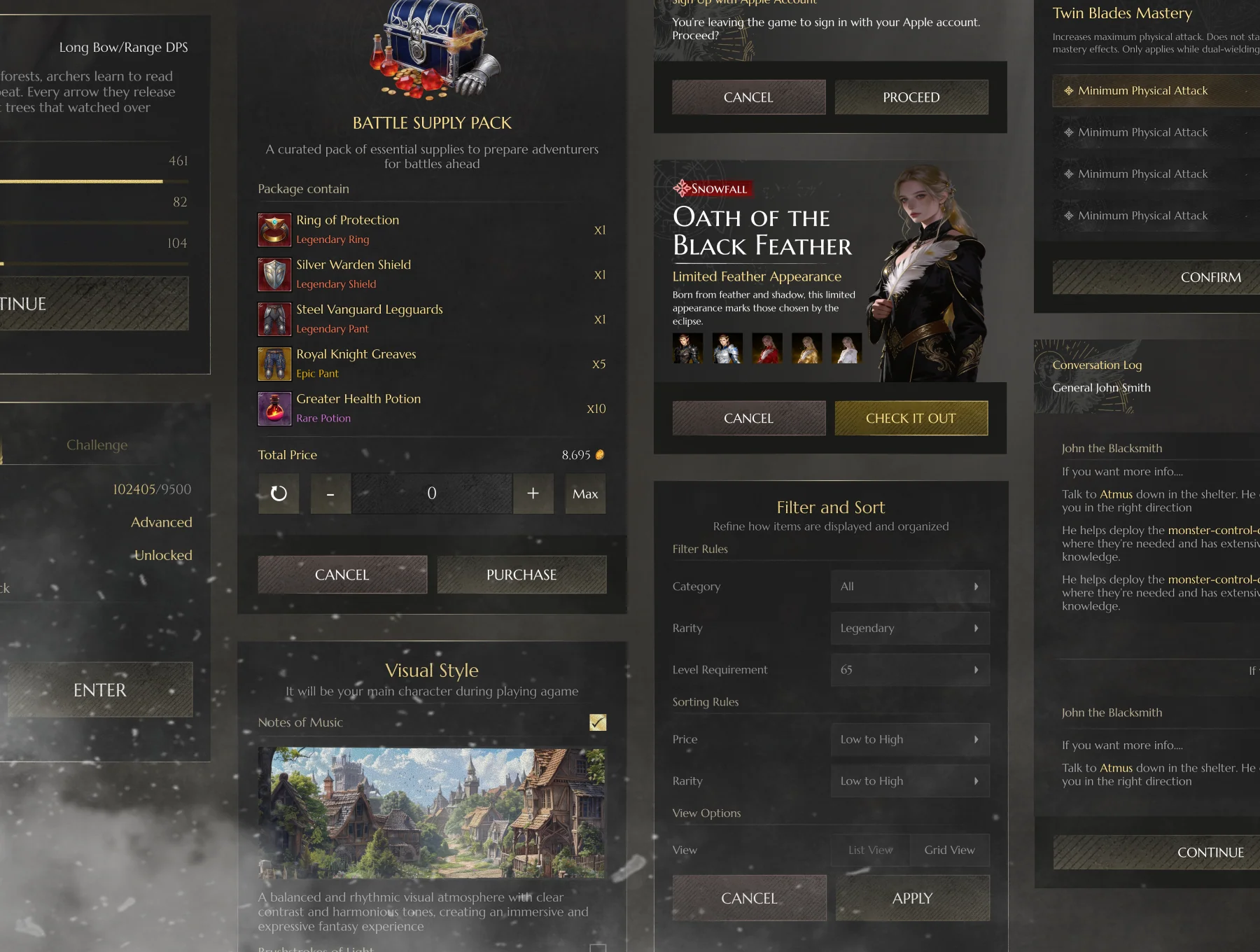 Crownfall Dark Fantasy RPG Game UI Kit 5