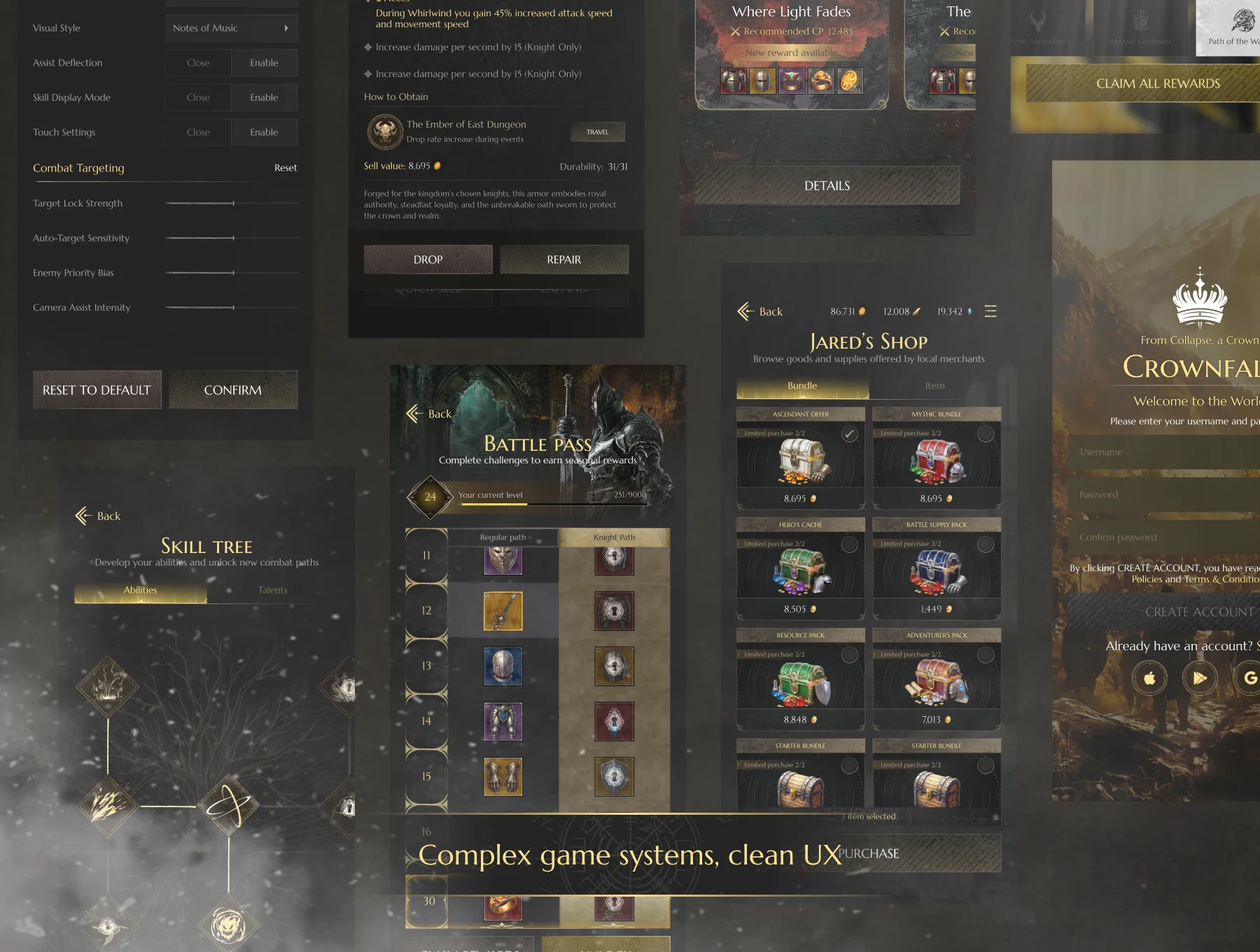 Crownfall Dark Fantasy RPG Game UI Kit 8