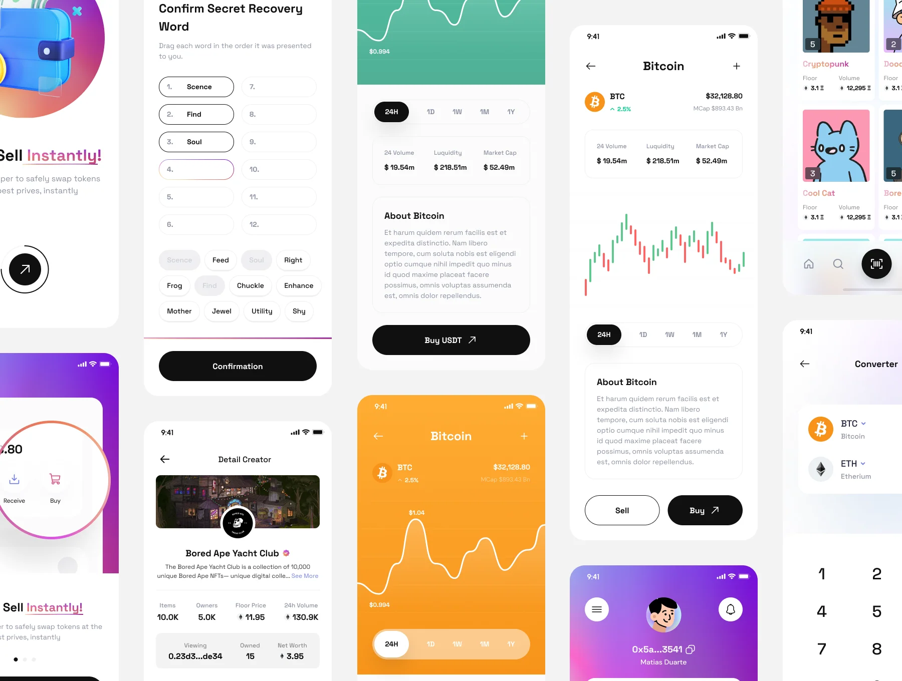Crypto Wallet Mobile Apps UI Kit - Crypee 2