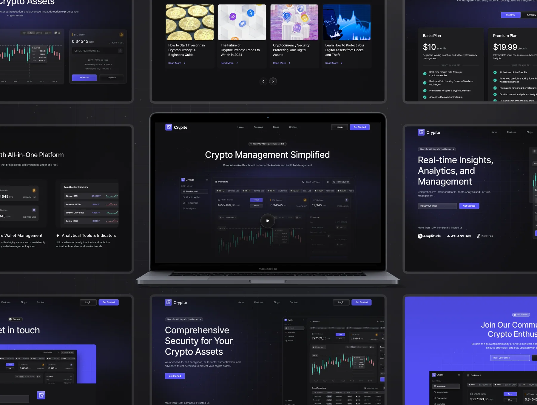 Crypto SaaS Website UI Kit - Crypite 5