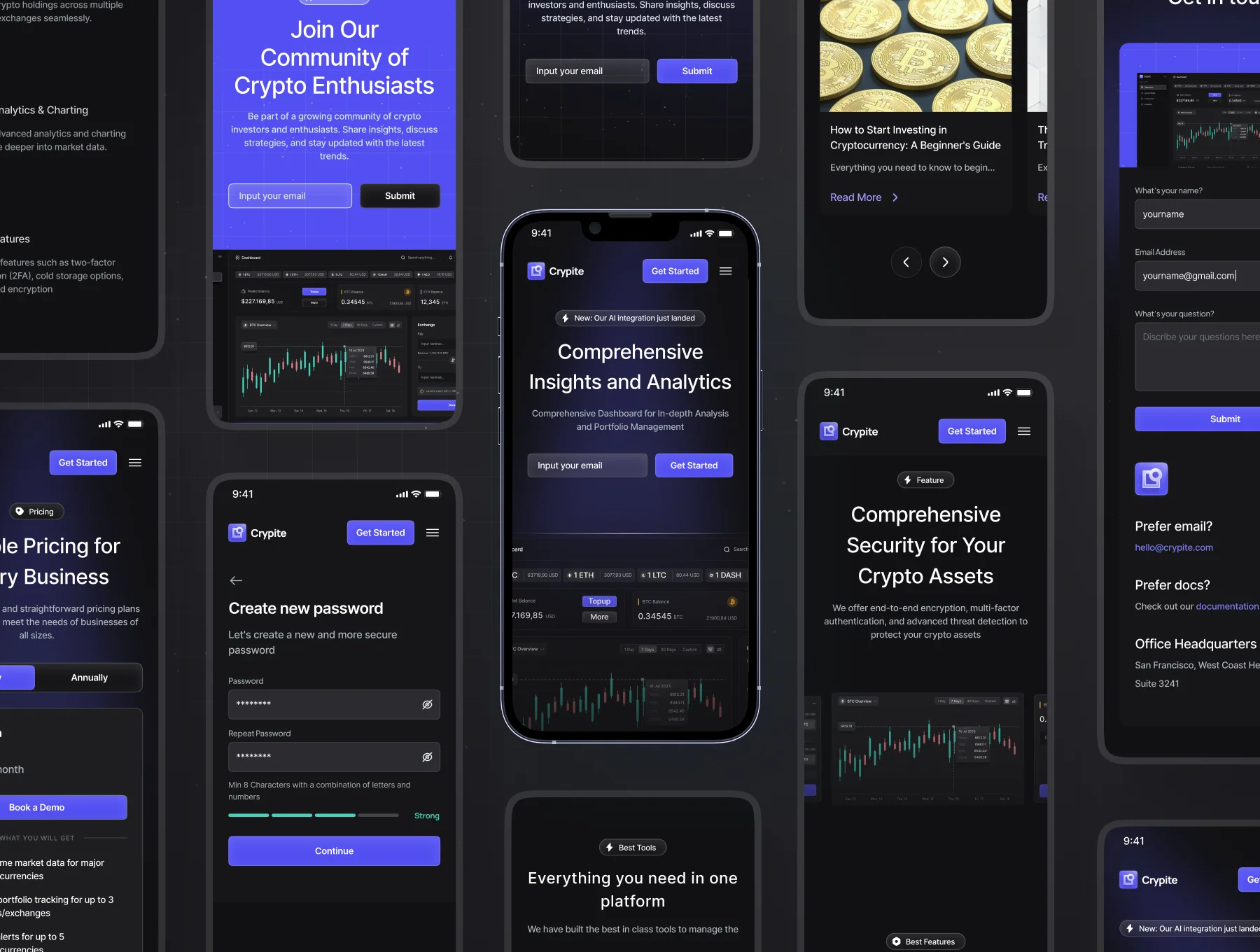 Crypto SaaS Website UI Kit - Crypite 6