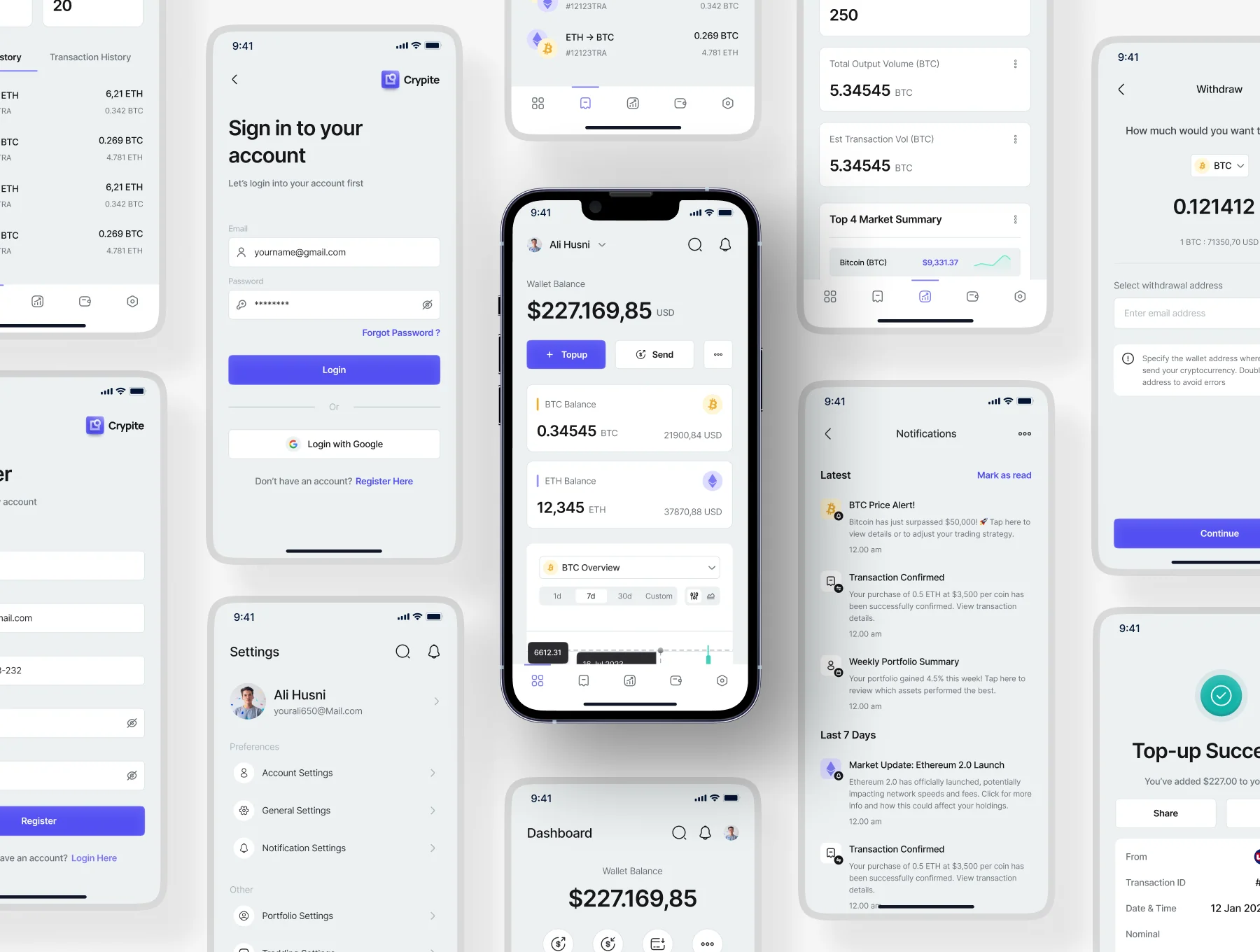 SaaS Crypto Mobile App UI Kit - Crypite 5
