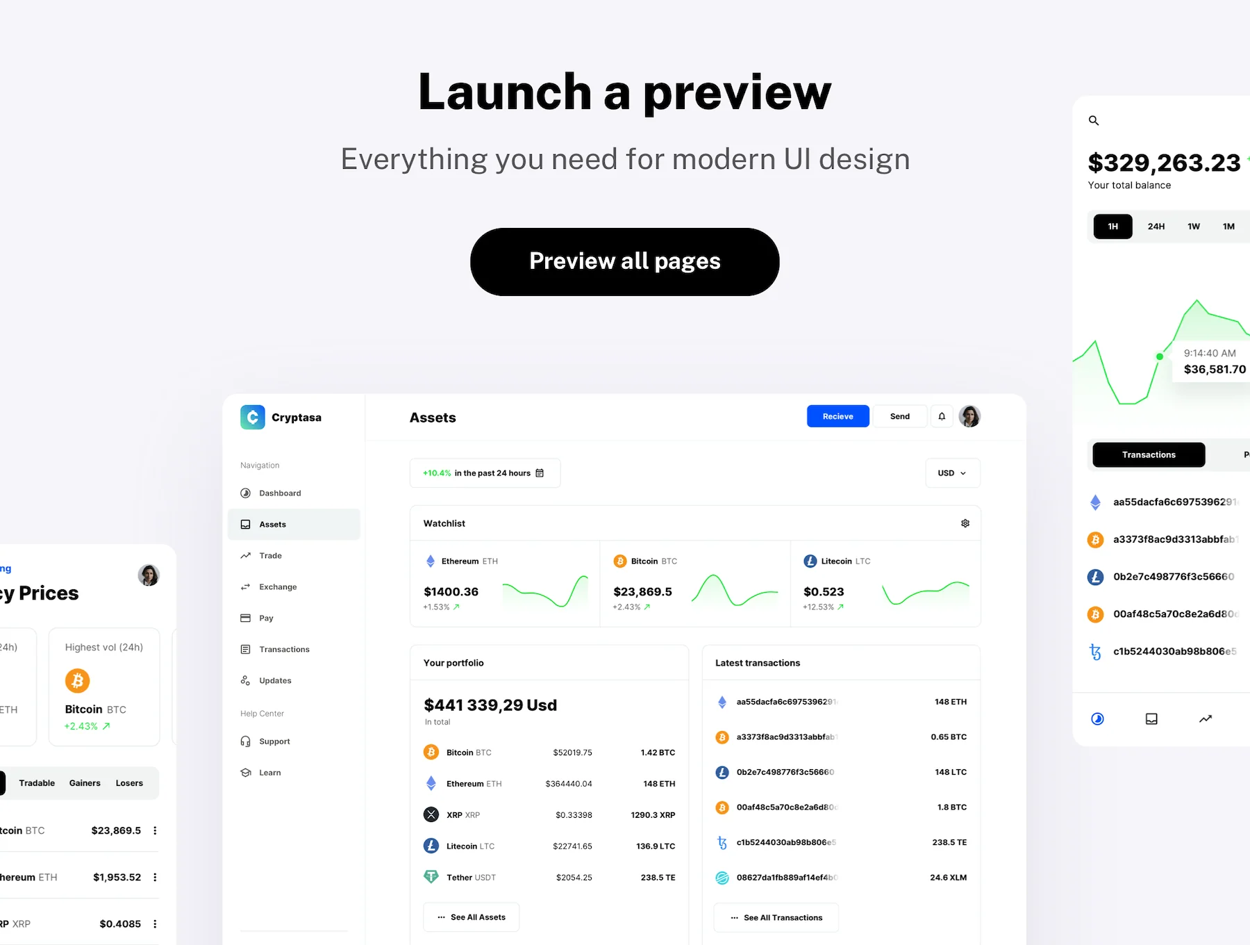 Cryptasa - UI kit for DeFi Startups, Exchange Apps, Crypto Wallets 9