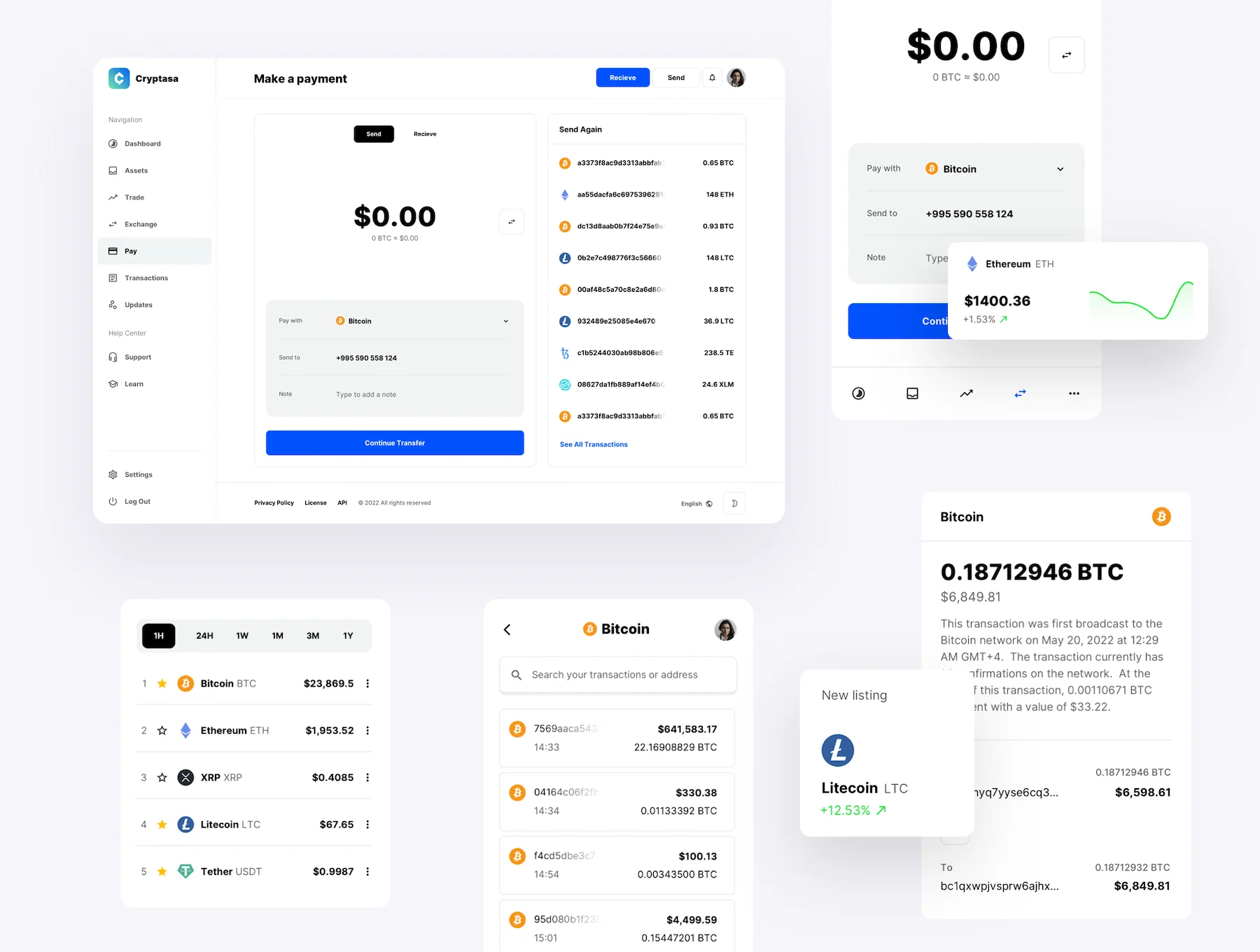 Cryptasa - UI kit for DeFi Startups, Exchange Apps, Crypto Wallets 10