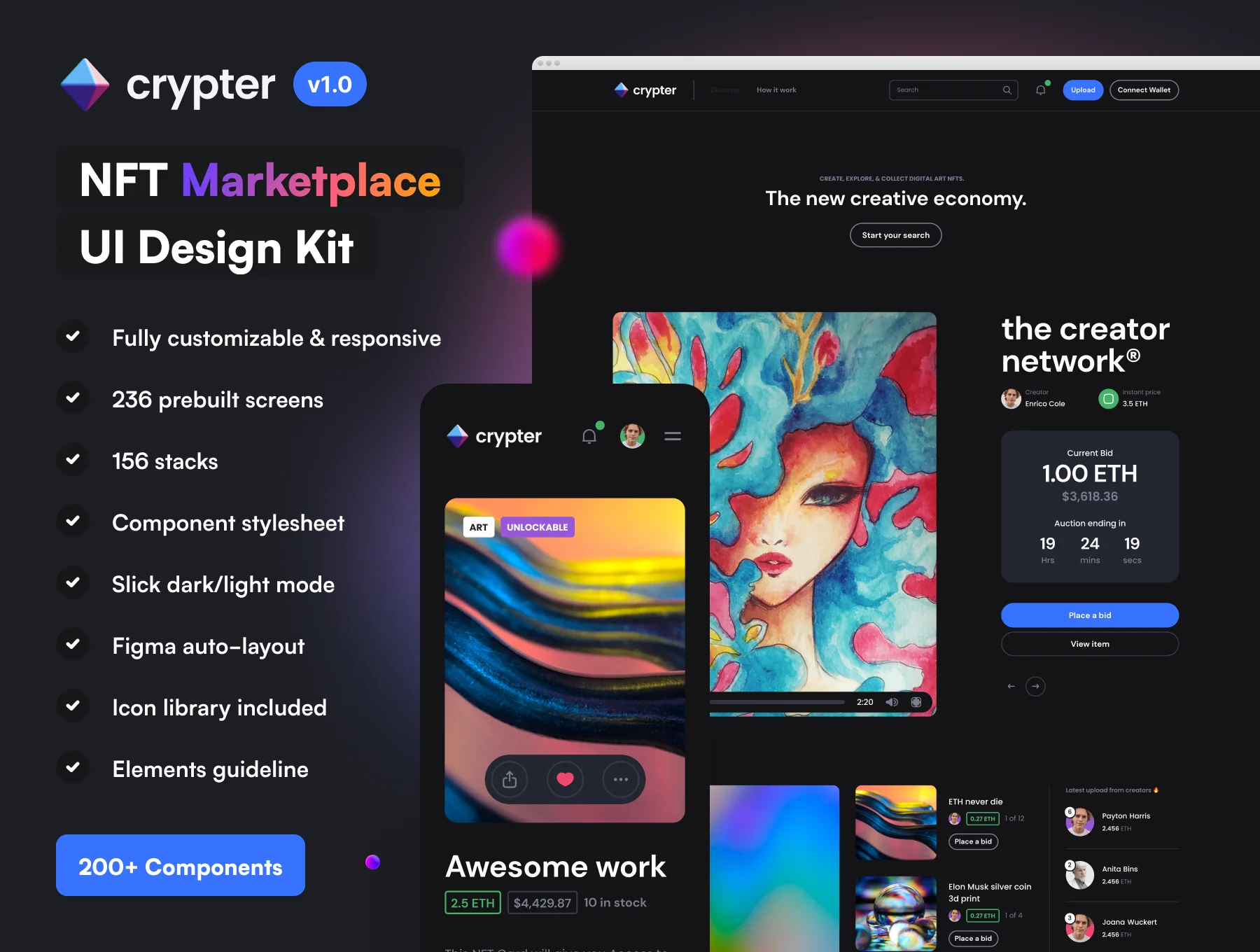 Crypter - NFT Marketplace UI Kit