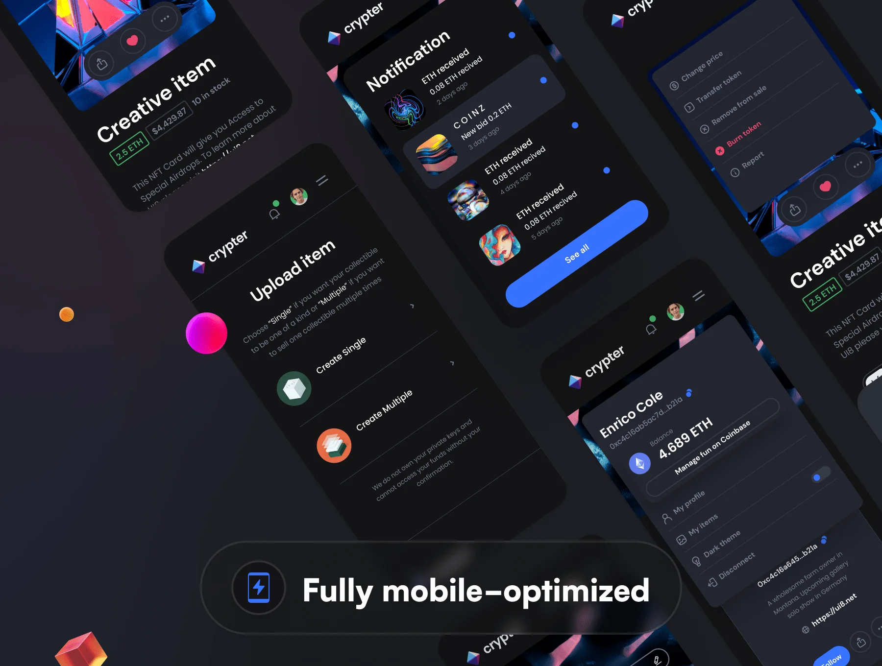 Crypter - NFT Marketplace UI Kit 4
