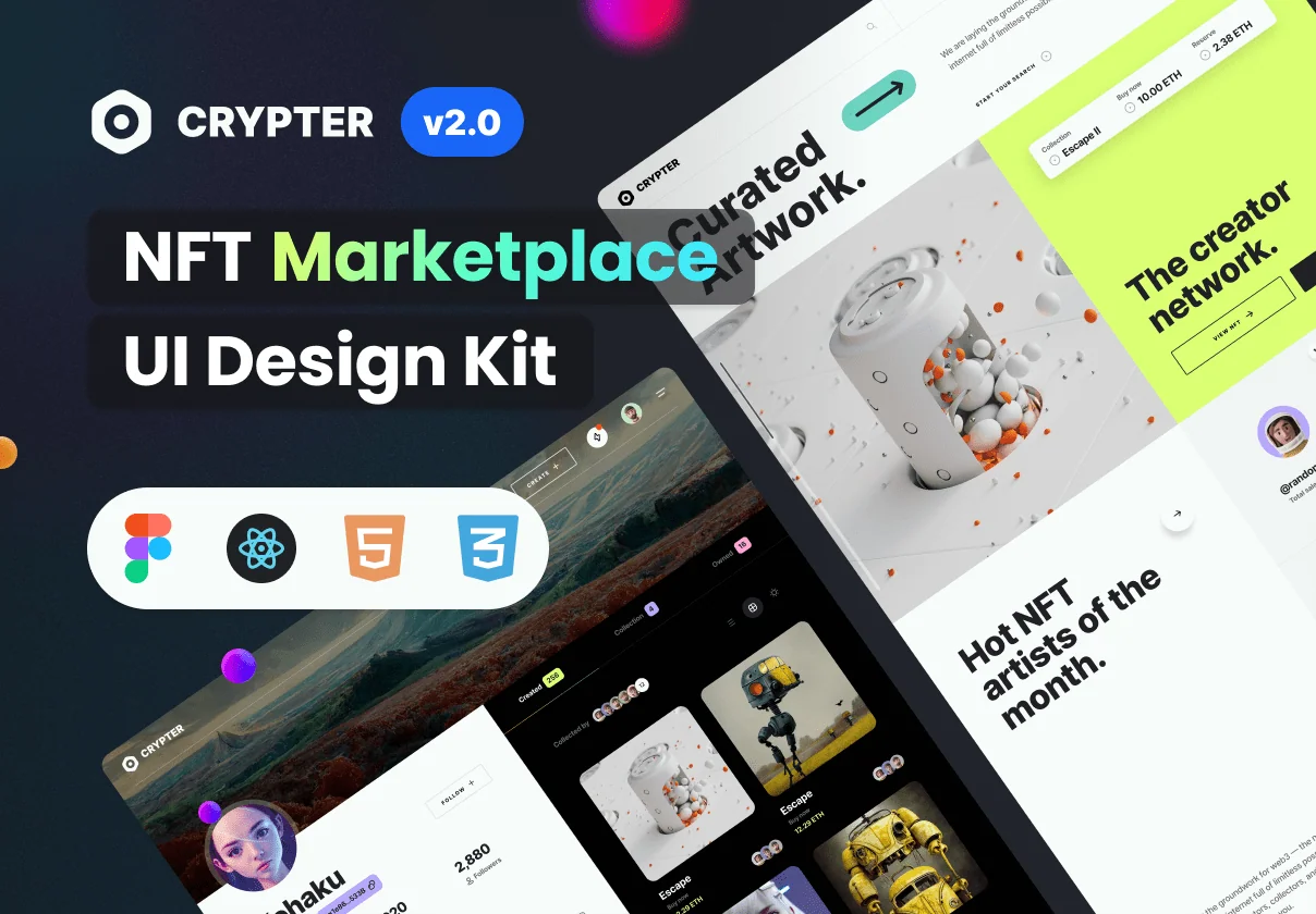 Crypter v.2 - NFT Marketplace UI Kit