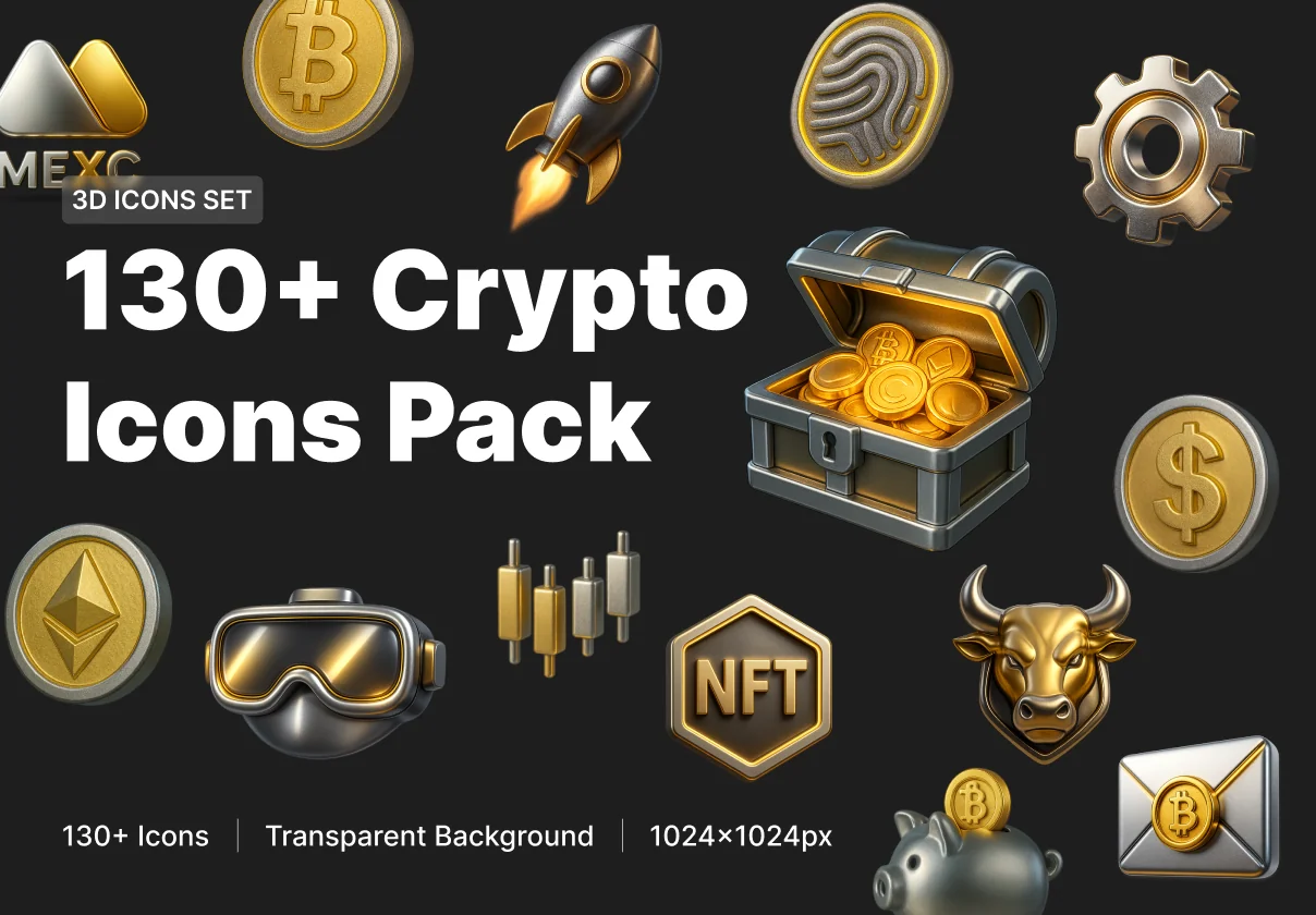Crypto 3D Icon Pack