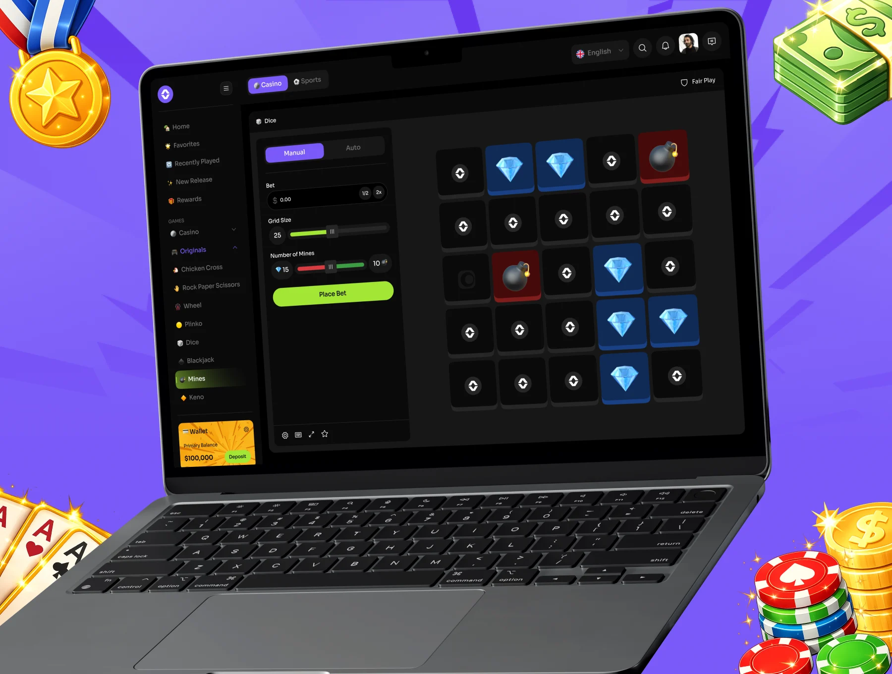 Crypto Casino Sports Betting Web UI Kit 10