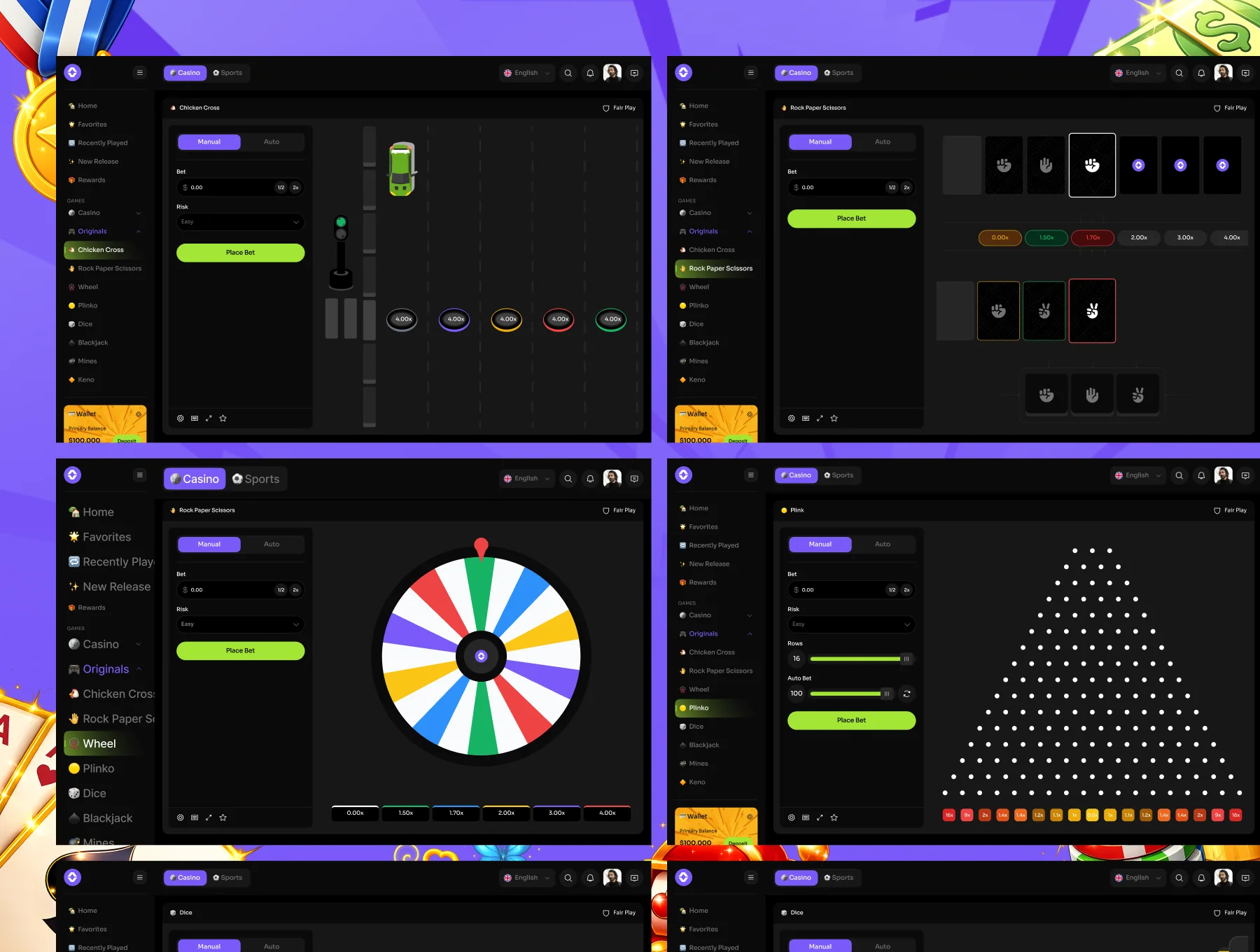 Crypto Casino Sports Betting Web UI Kit 2
