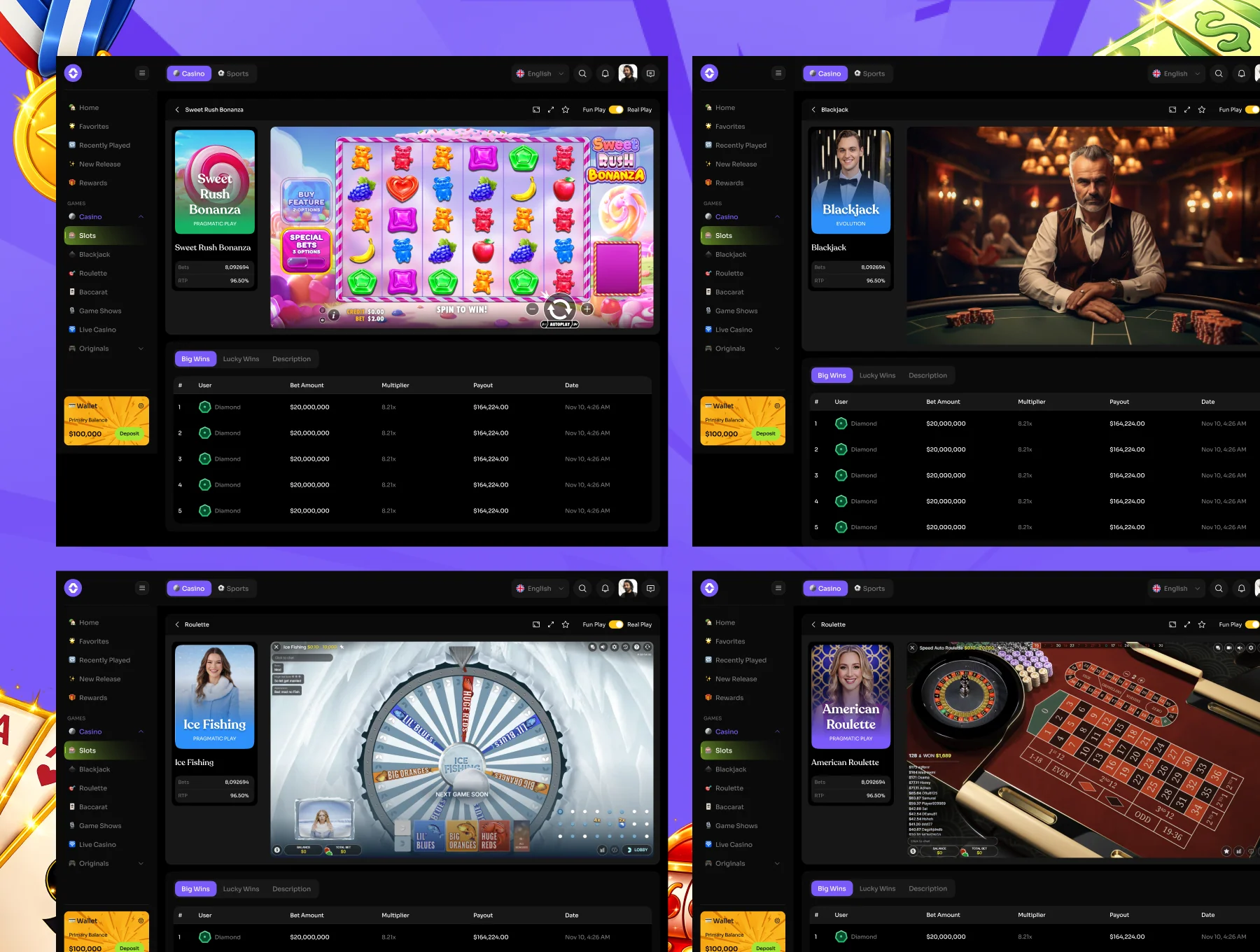 Crypto Casino Sports Betting Web UI Kit 3
