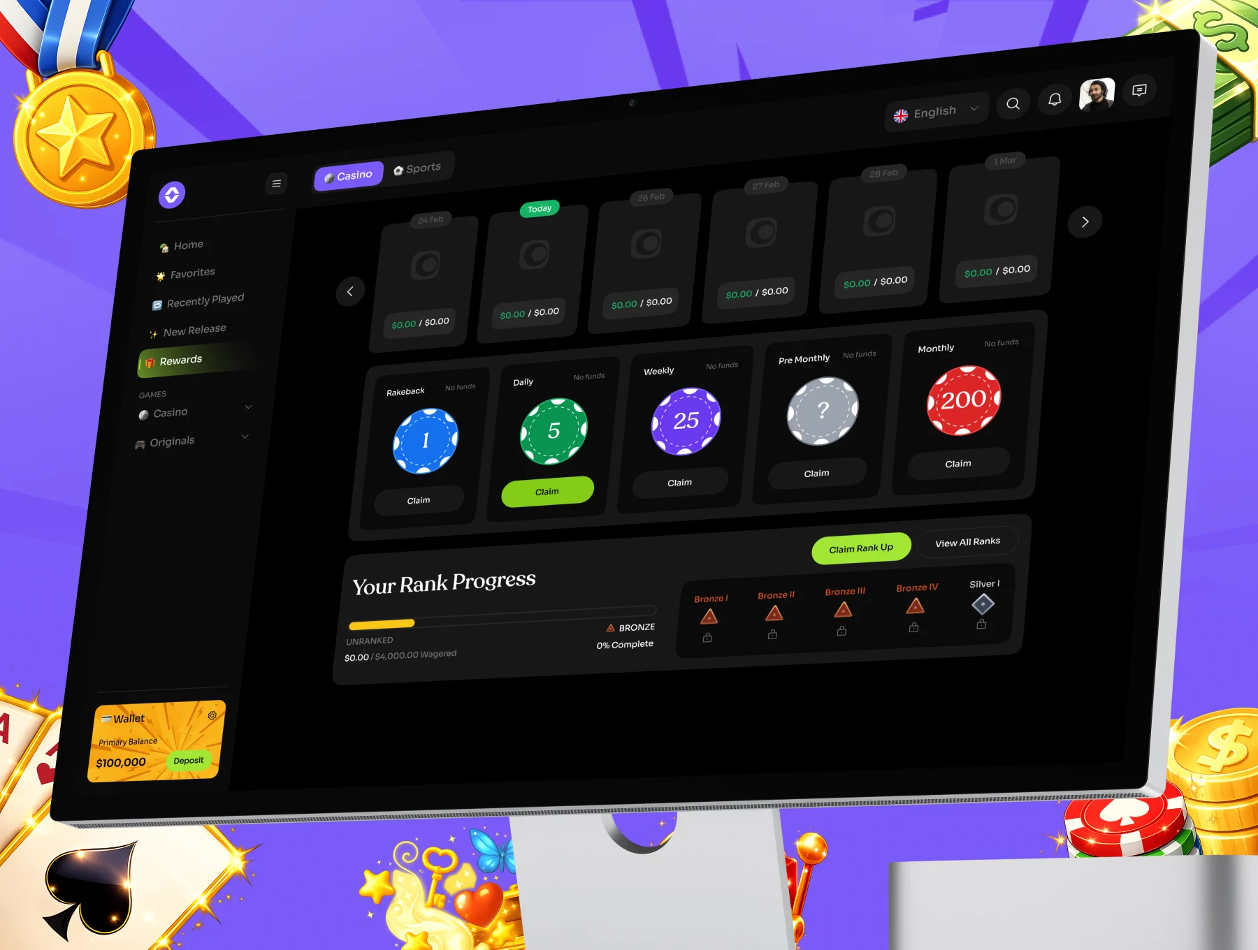 Crypto Casino Sports Betting Web UI Kit 5