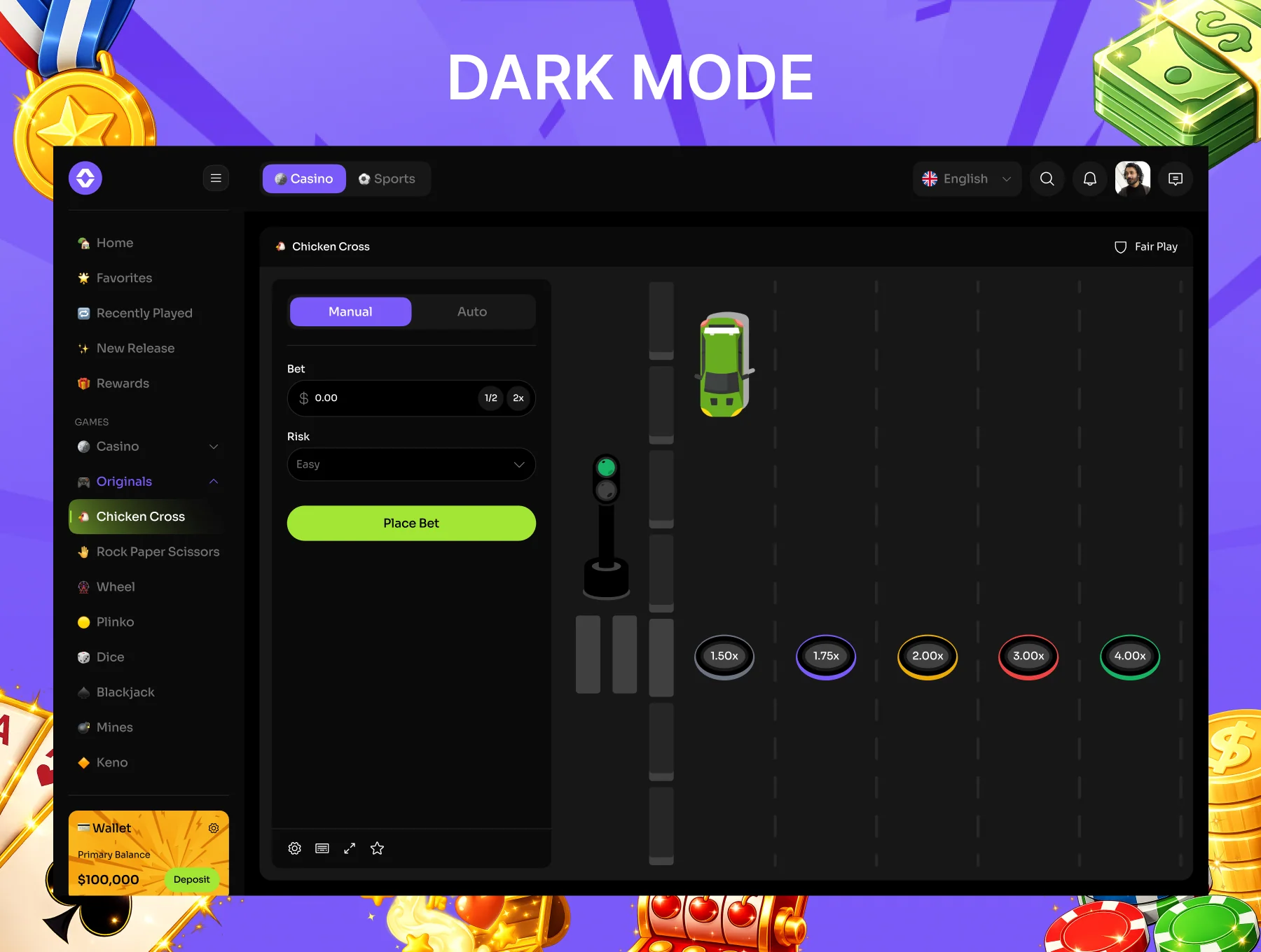 Crypto Casino Sports Betting Web UI Kit 8