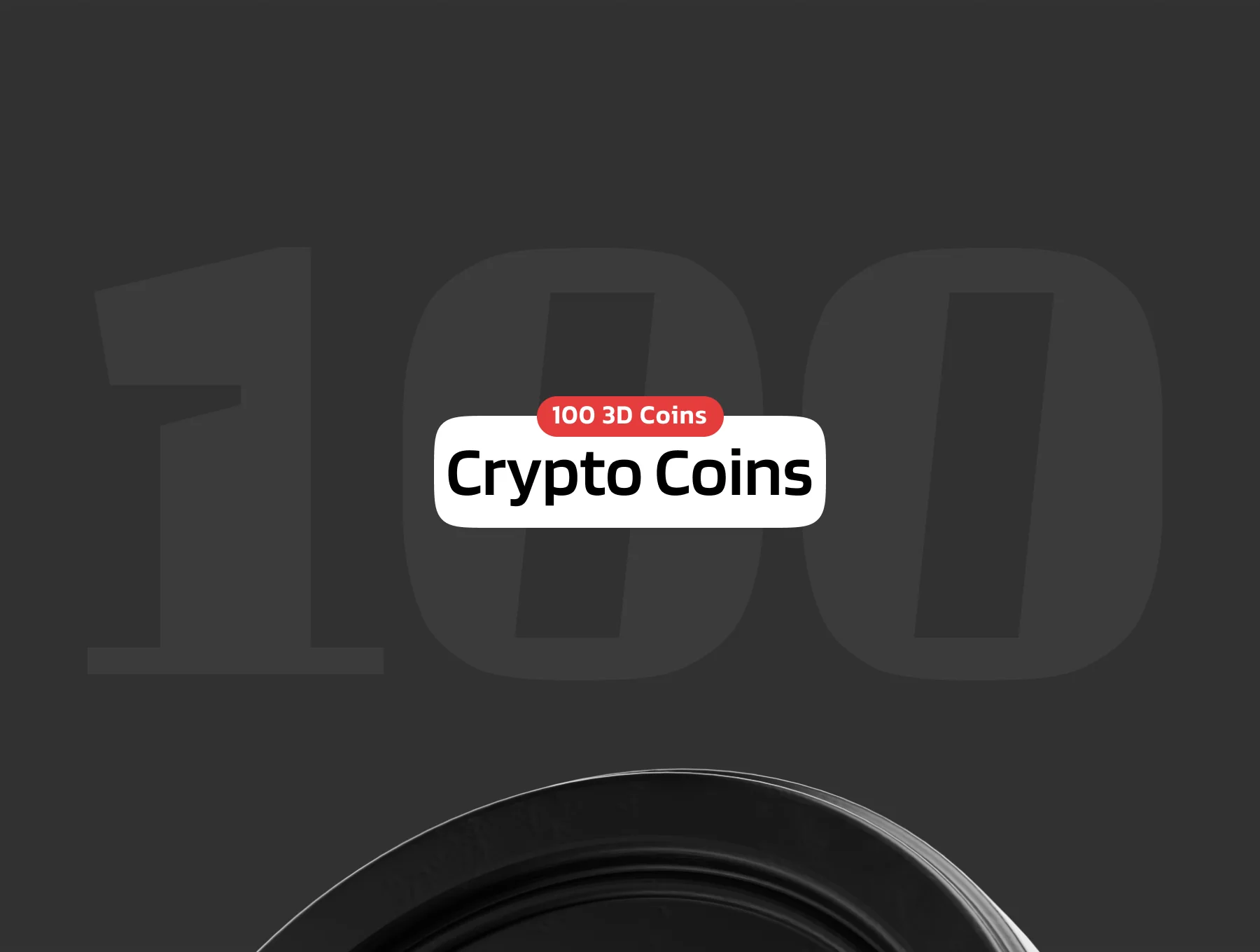 Crypto Coins - 100 3D Coins
