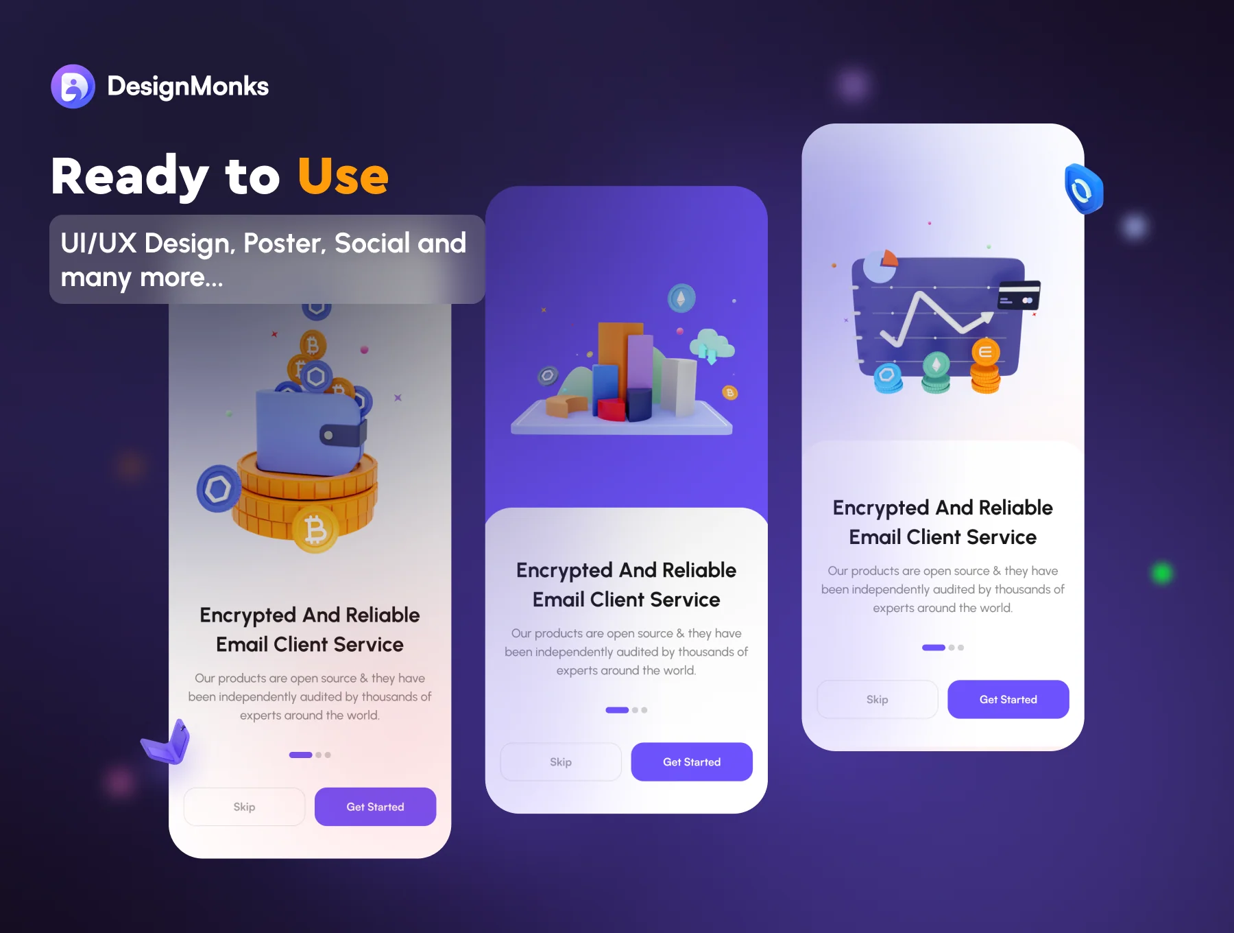 Crypto Currency 3D compositions and icon set 5