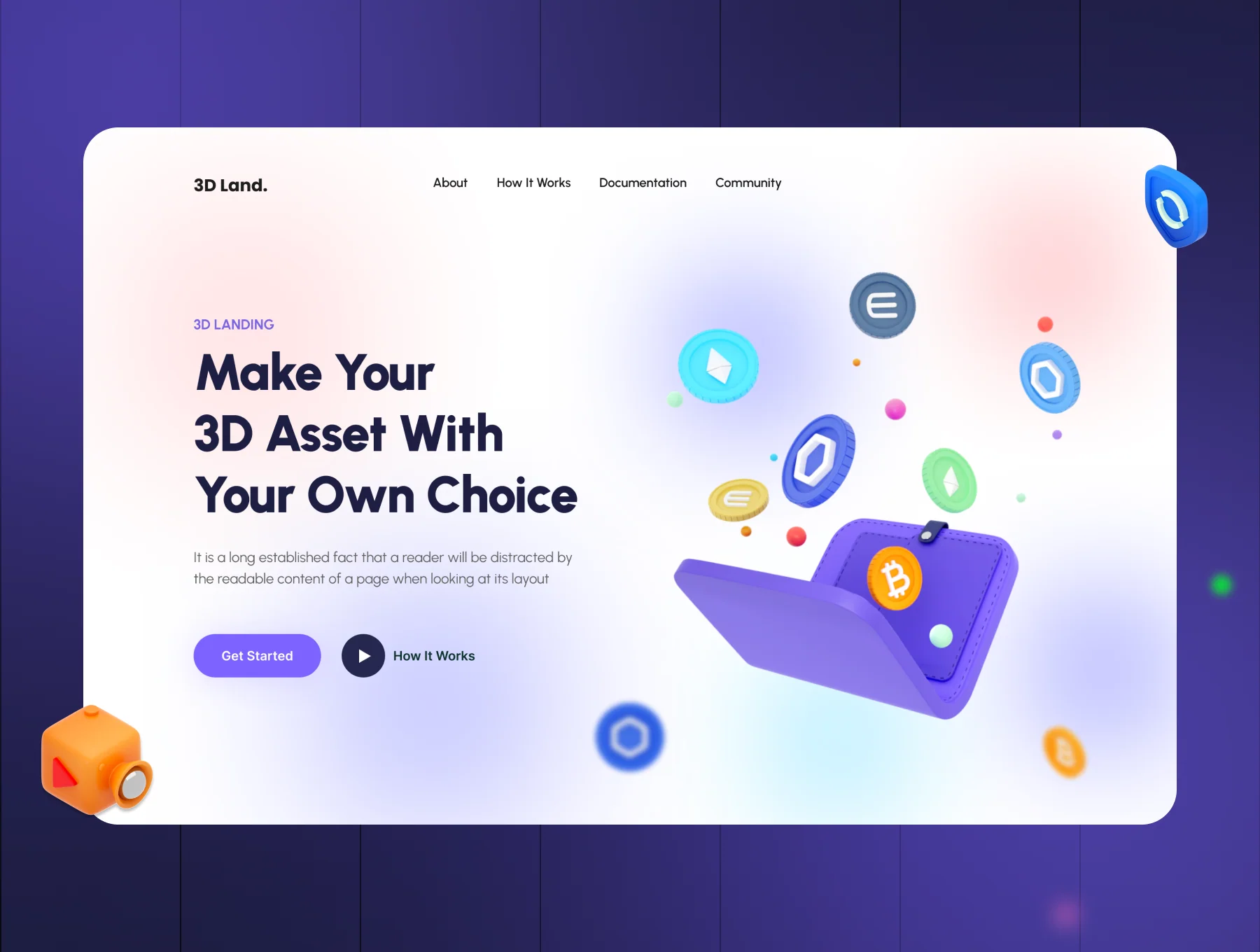 Crypto Currency 3D compositions and icon set 6