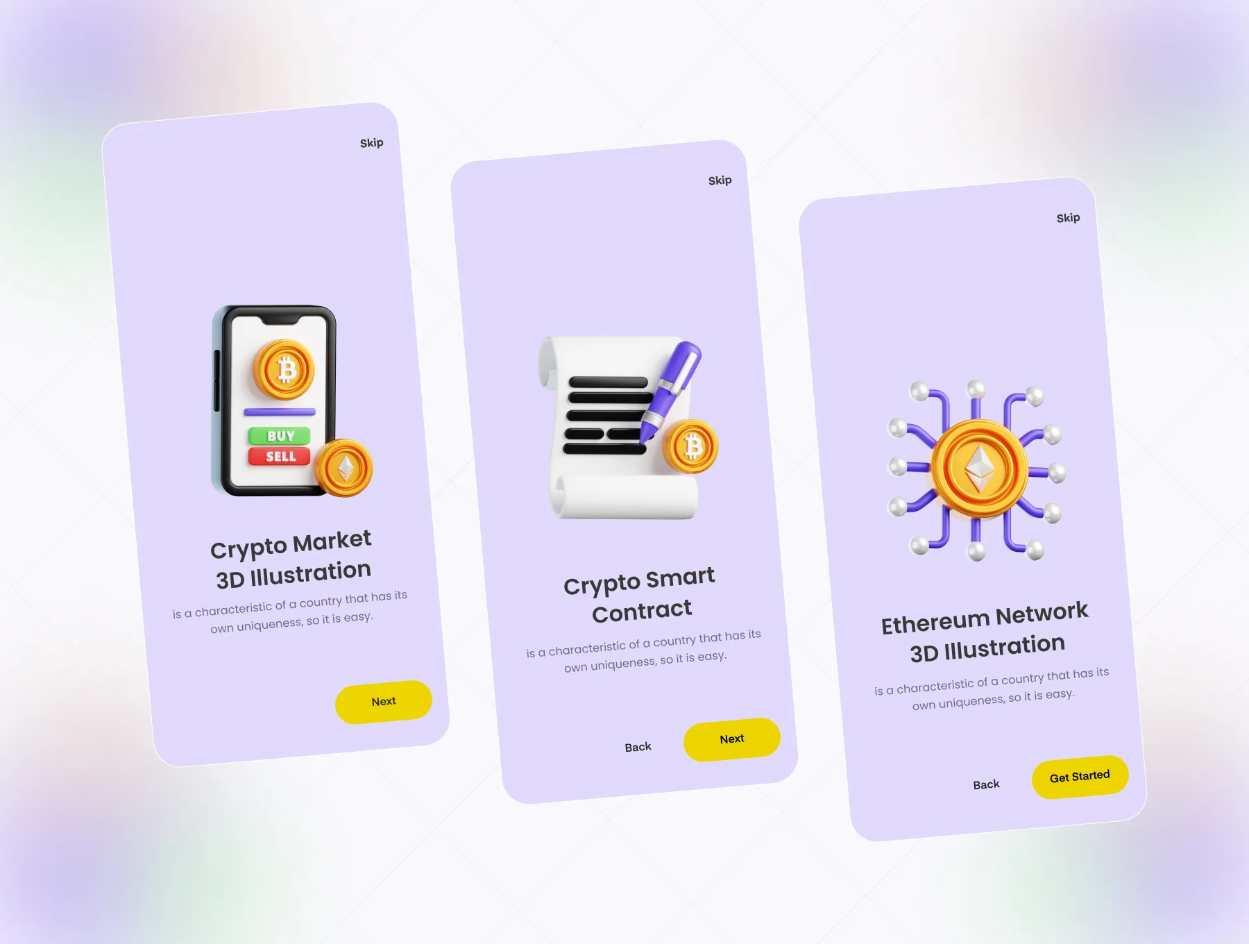 Cryptocurrency 3D Icon 3