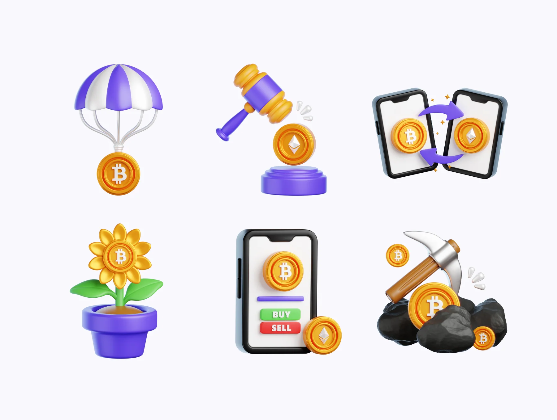 Cryptocurrency 3D Icon 5