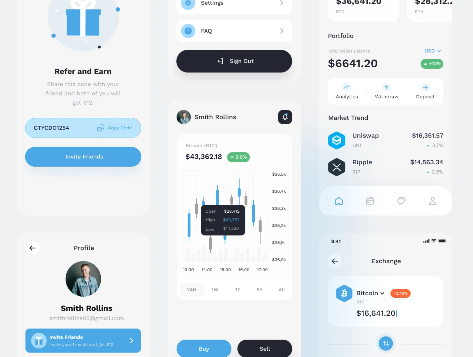 Crypto Currency App UI Kit 6