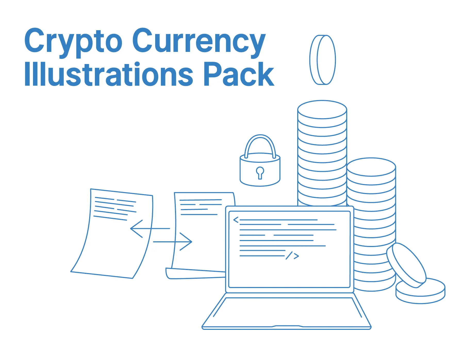 Finance & Crypto-currency Illustrations Pack