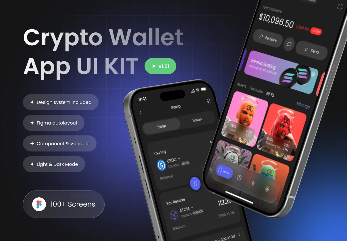 CryptoVE - Crypto Wallet App UI KIT