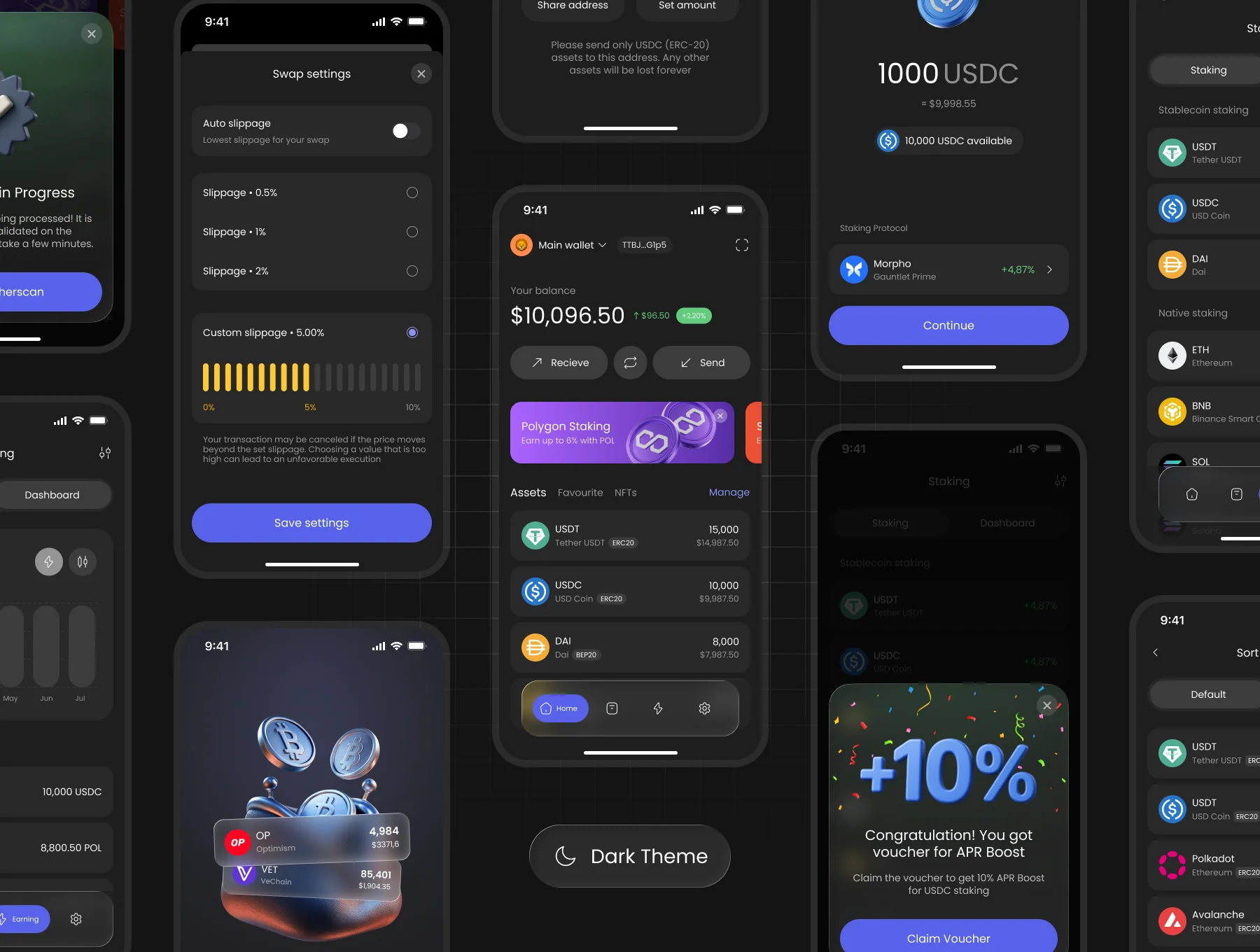 CryptoVE - Crypto Wallet App UI KIT 3