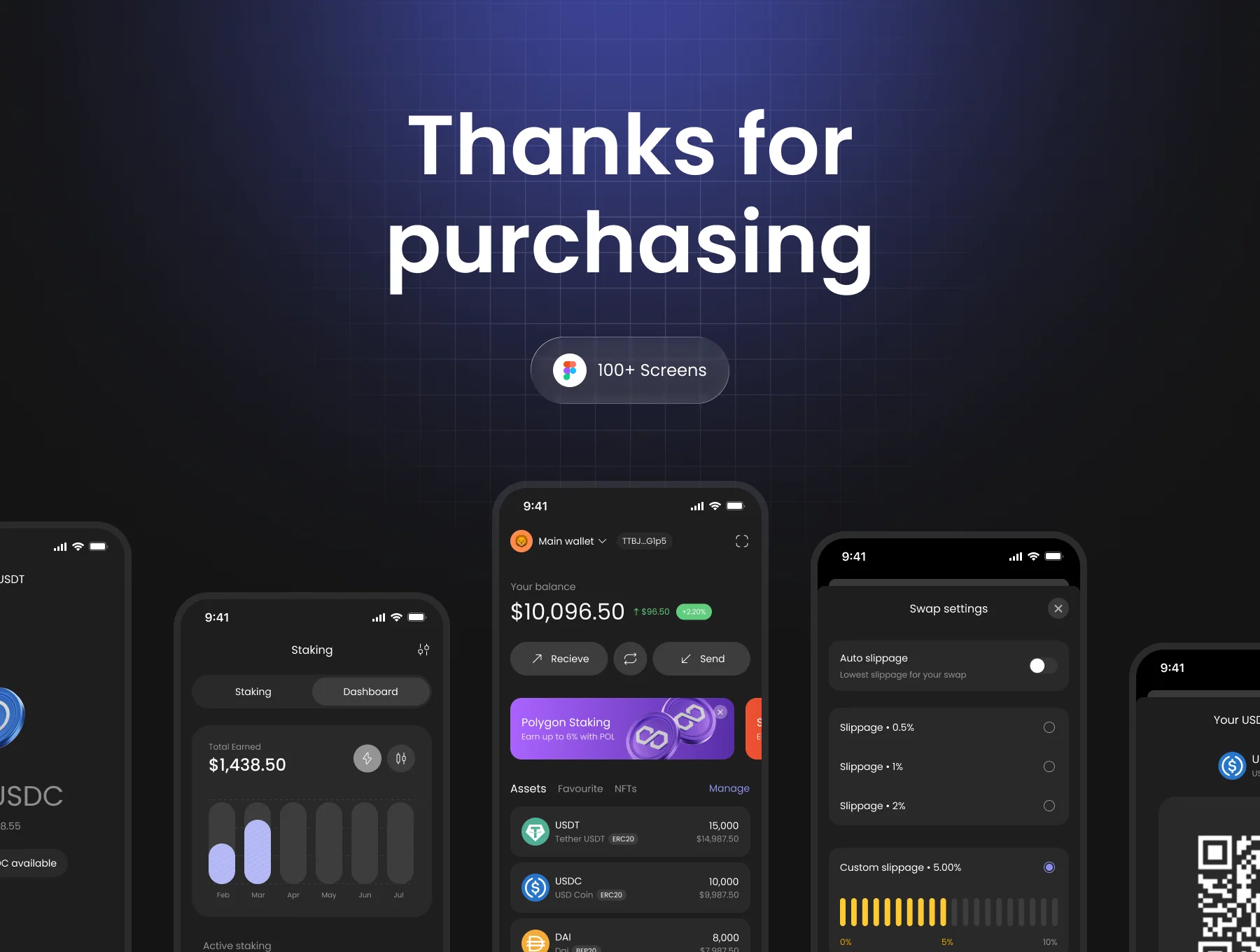 CryptoVE - Crypto Wallet App UI KIT 6