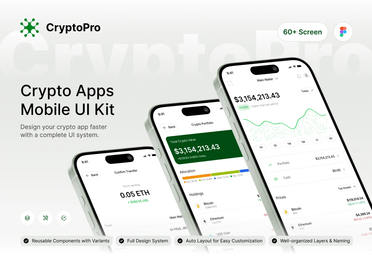 Crypto Pro - Apps Mobile UI Kit