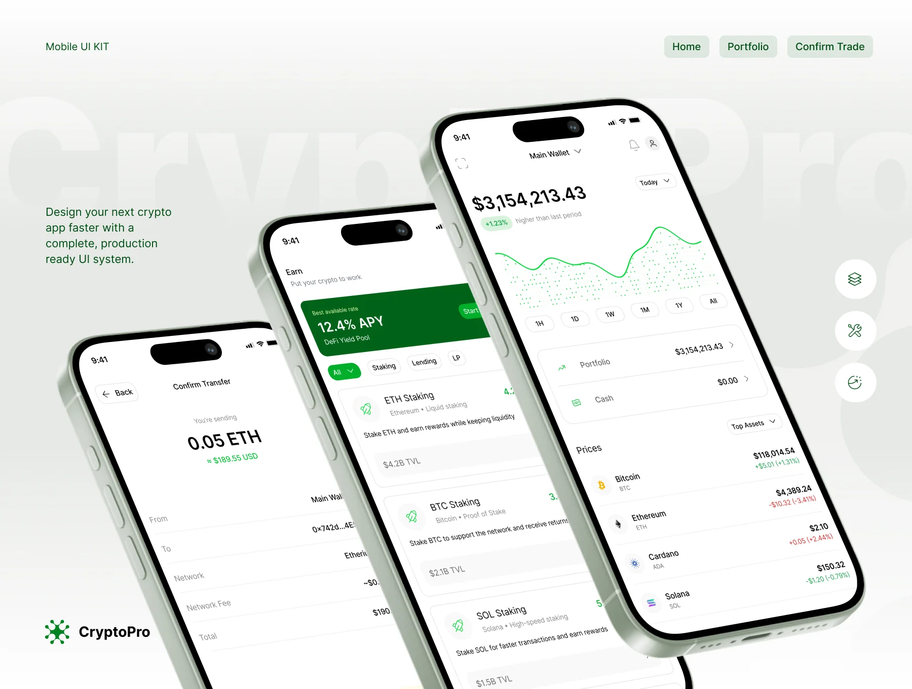 Crypto Pro - Apps Mobile UI Kit