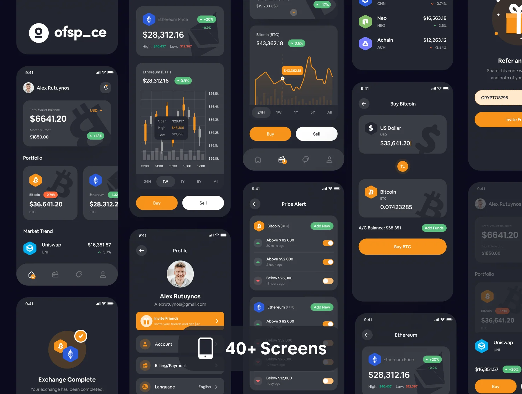 Crypto Wallet App Design UI Kit 2