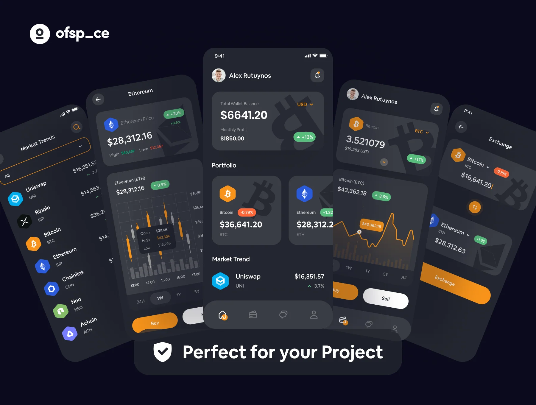 Crypto Wallet App Design UI Kit 6