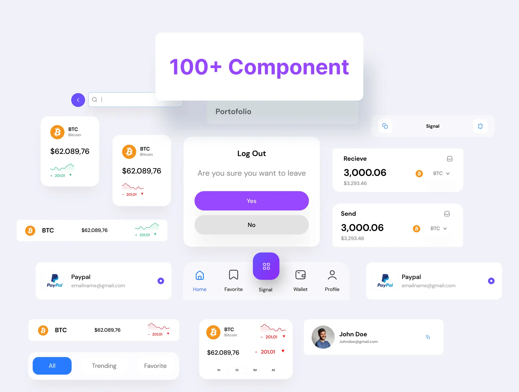 Crypto Wallet | Crypto Monitoring  Mobile App Ui Kit 3