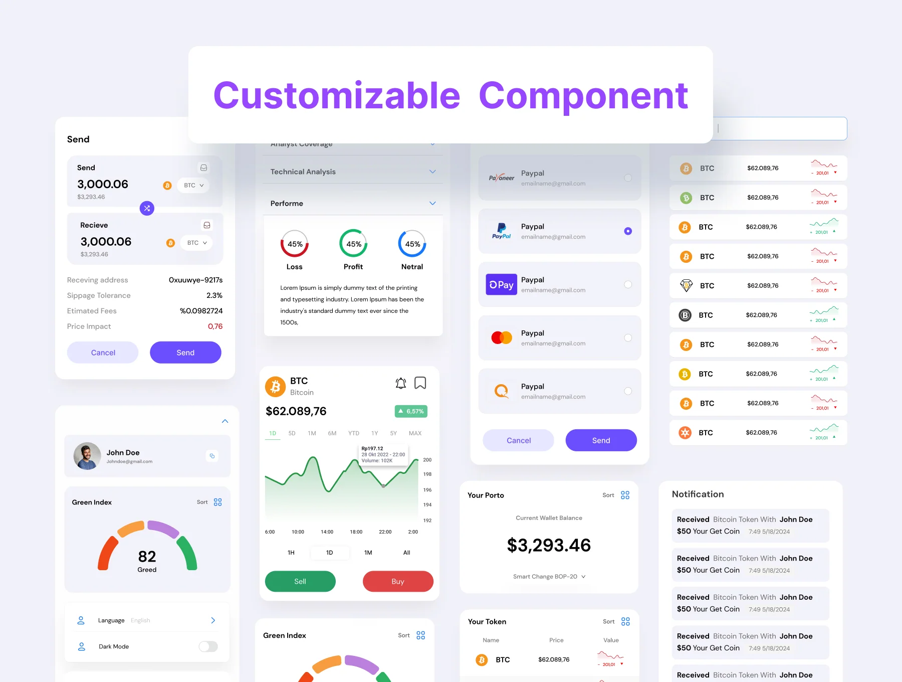 Crypto Wallet | Crypto Monitoring  Mobile App Ui Kit 4
