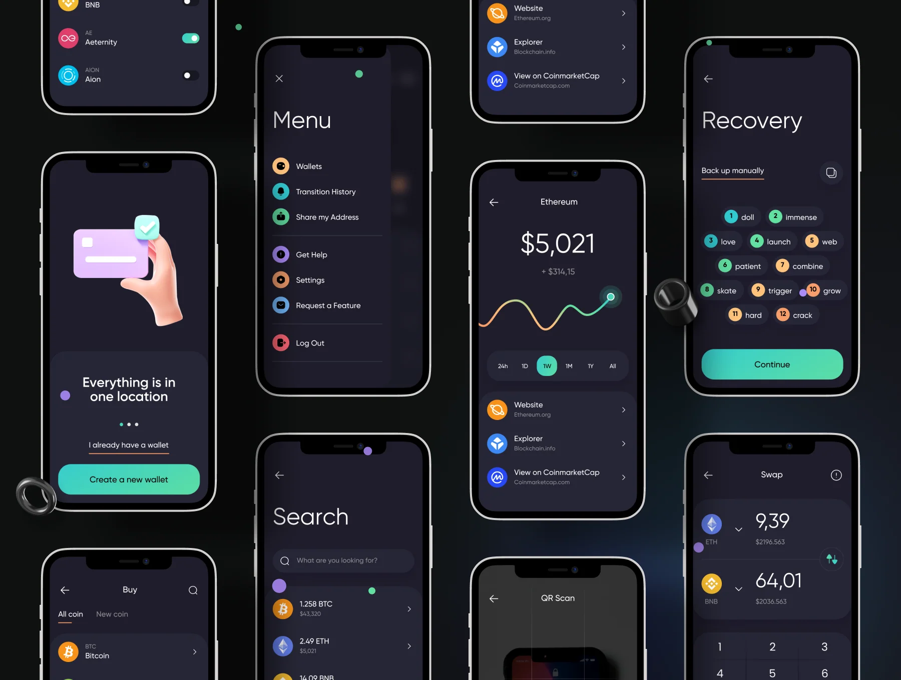 Crypto Wallet - IOS UI Kits 8