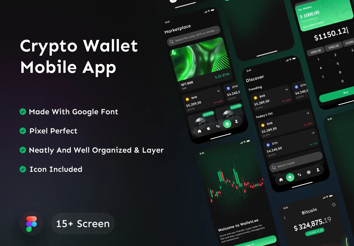 Crypto Wallet Premium UI Kits App