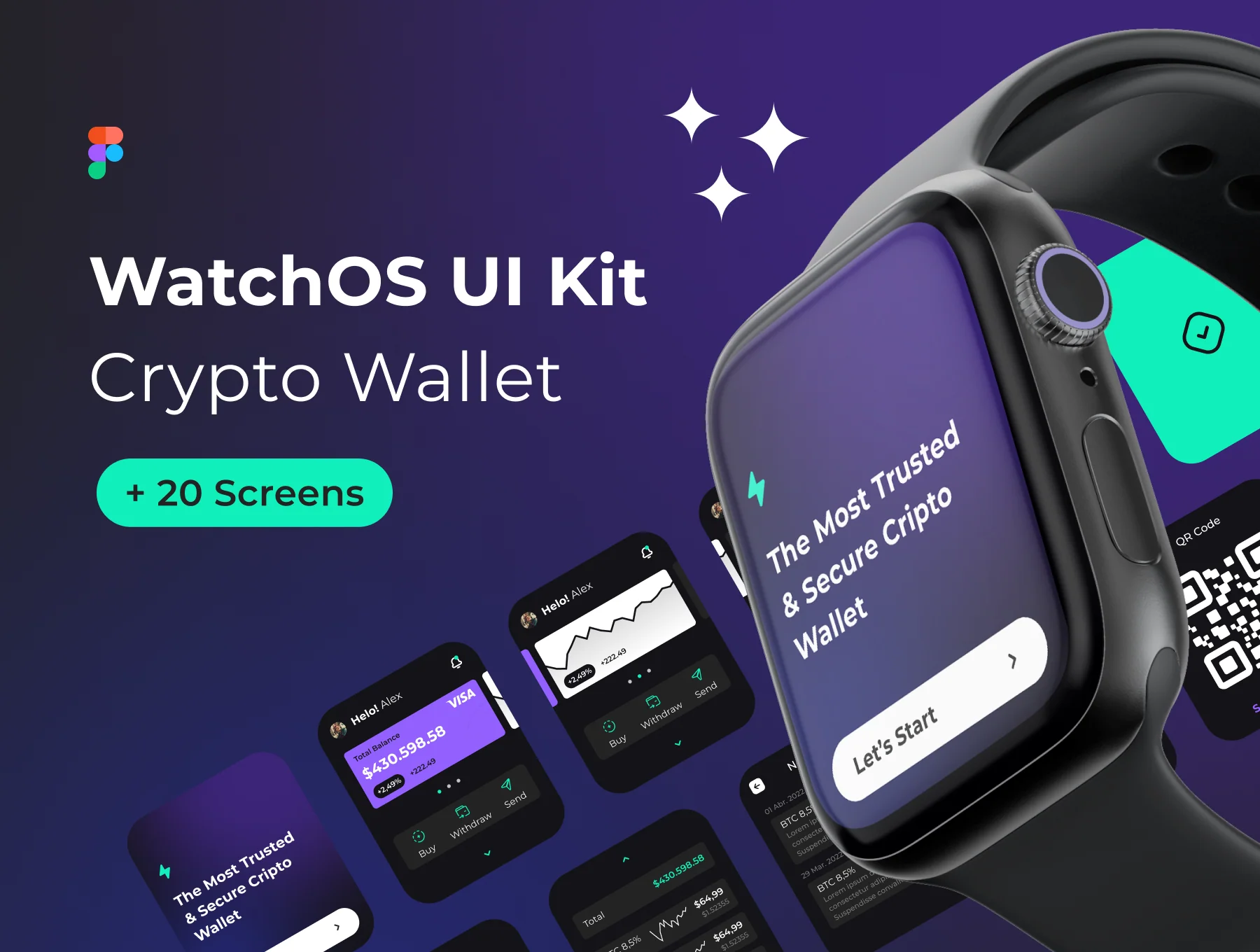 WatchOS UI Kit - Crypto Wallet