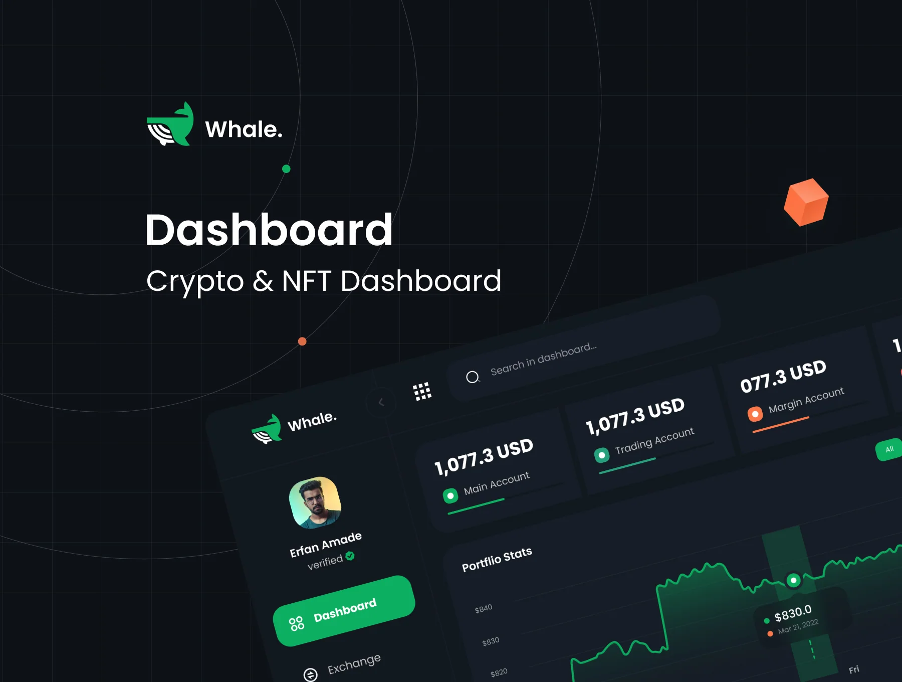 Crypto Whale - Crypto & NFT Dashboard UI Kit