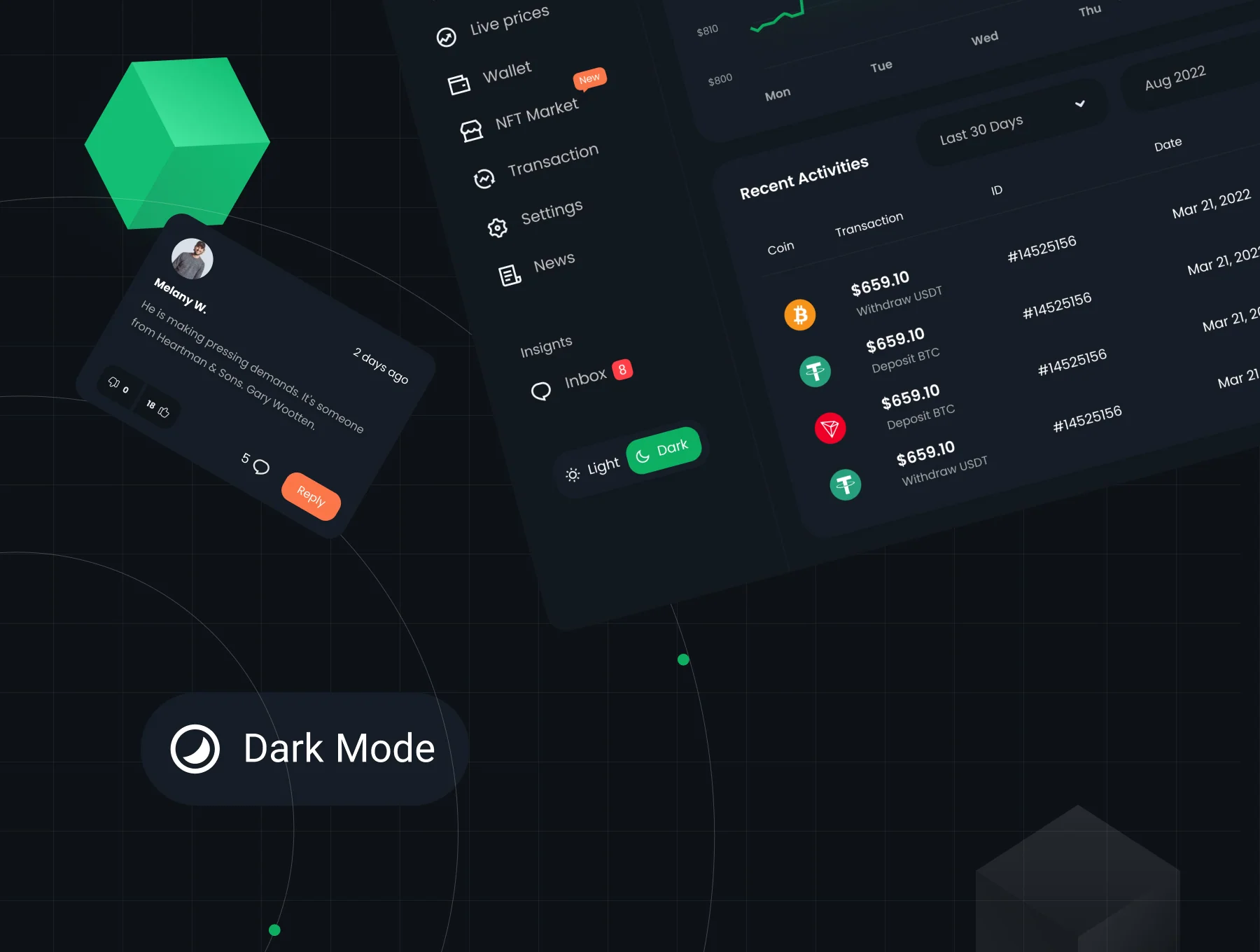 Crypto  Whale - Crypto & NFT Dashboard UI Kit 3