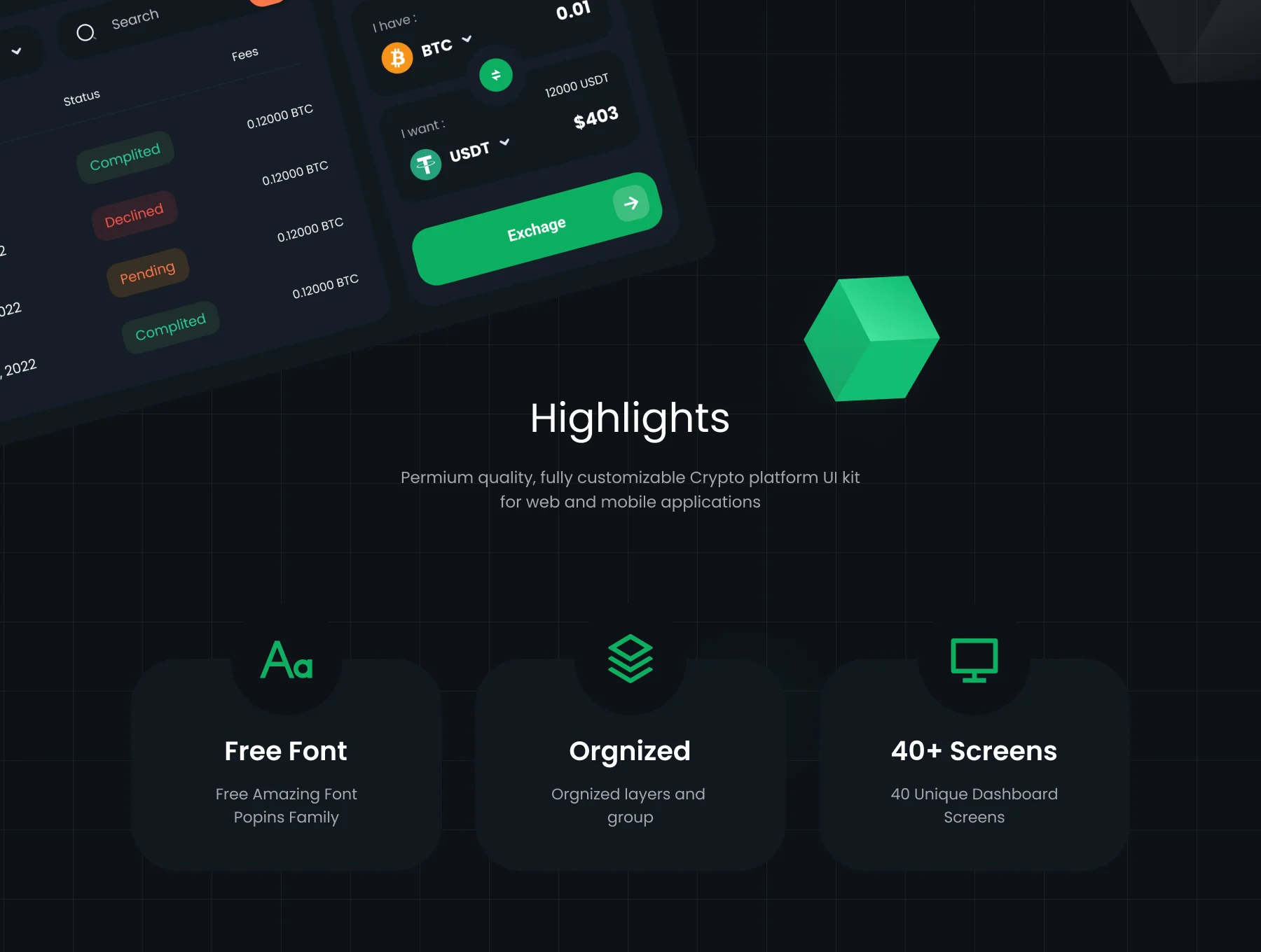 Crypto  Whale - Crypto & NFT Dashboard UI Kit 4