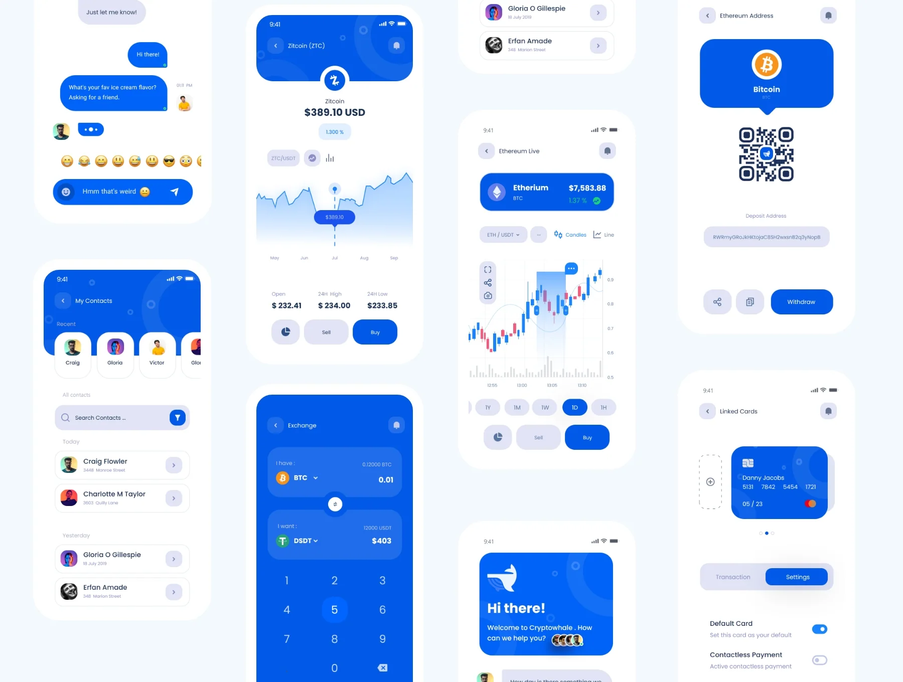 Crypto whale - Mobile App UI Kit + Dark mode 5