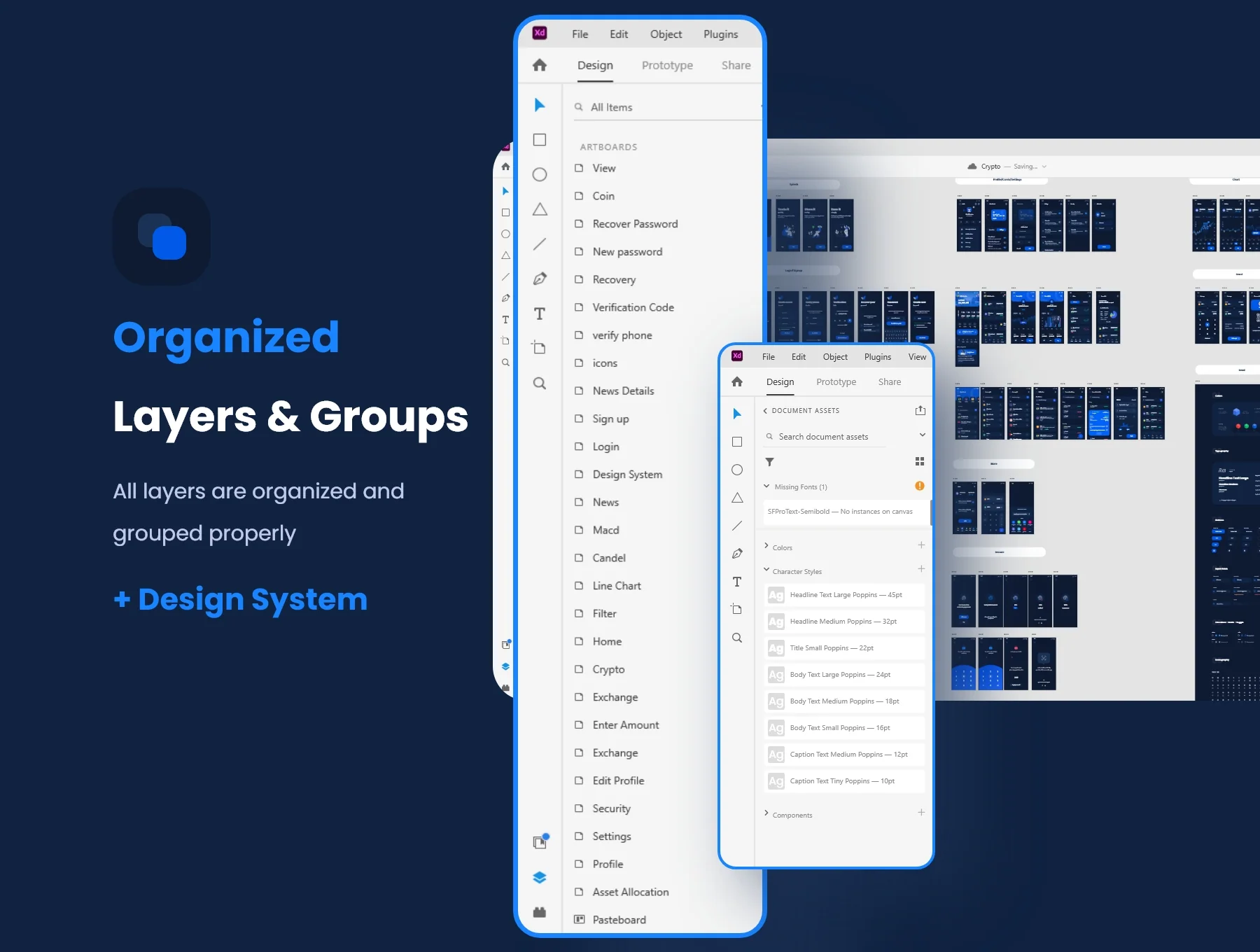 Crypto whale - Mobile App UI Kit + Dark mode 8