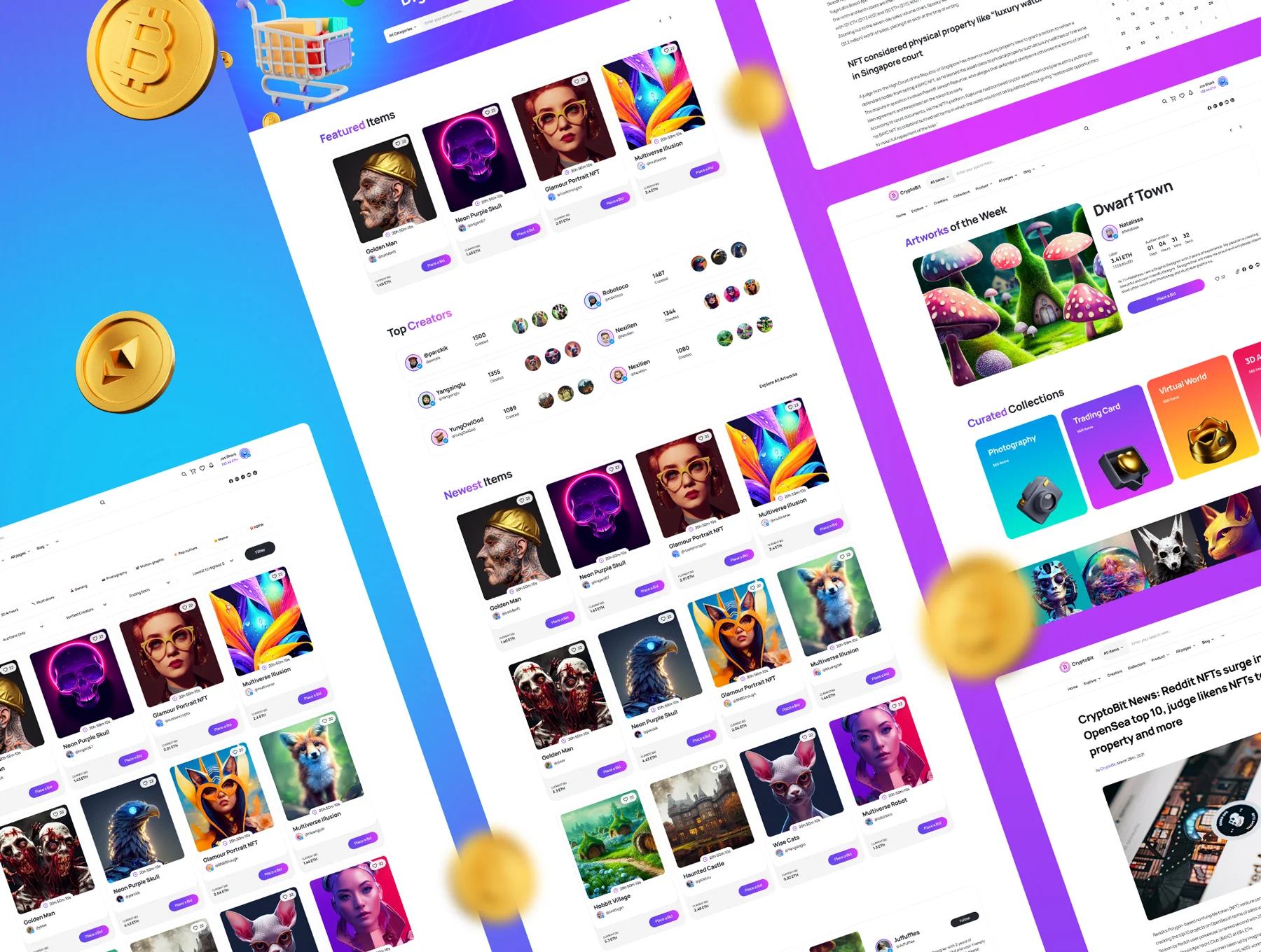 CryptoBit NFT Marketplace UI Design Kit 7
