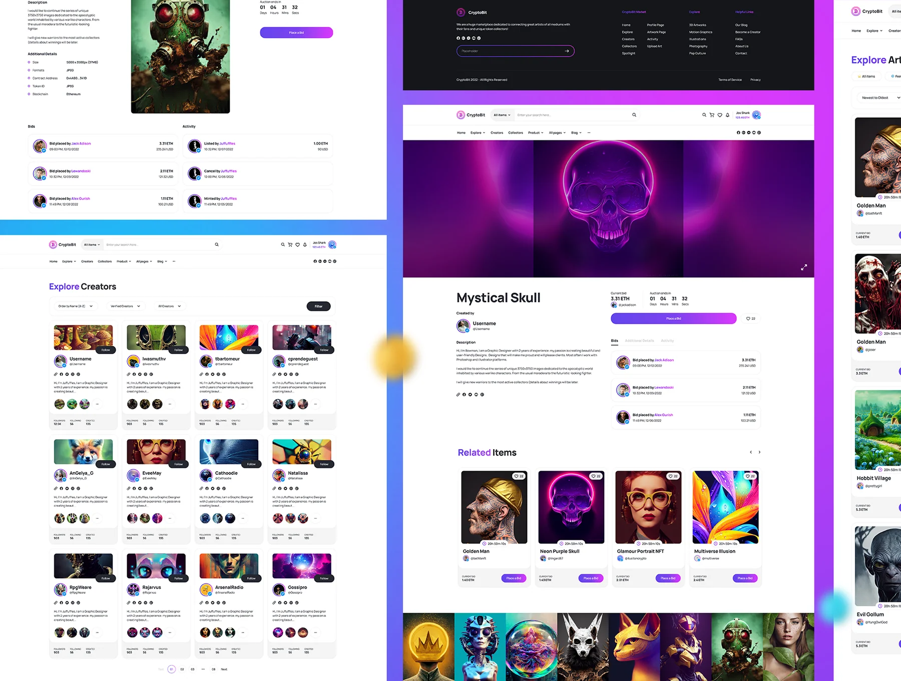 CryptoBit NFT Marketplace UI Design Kit 8