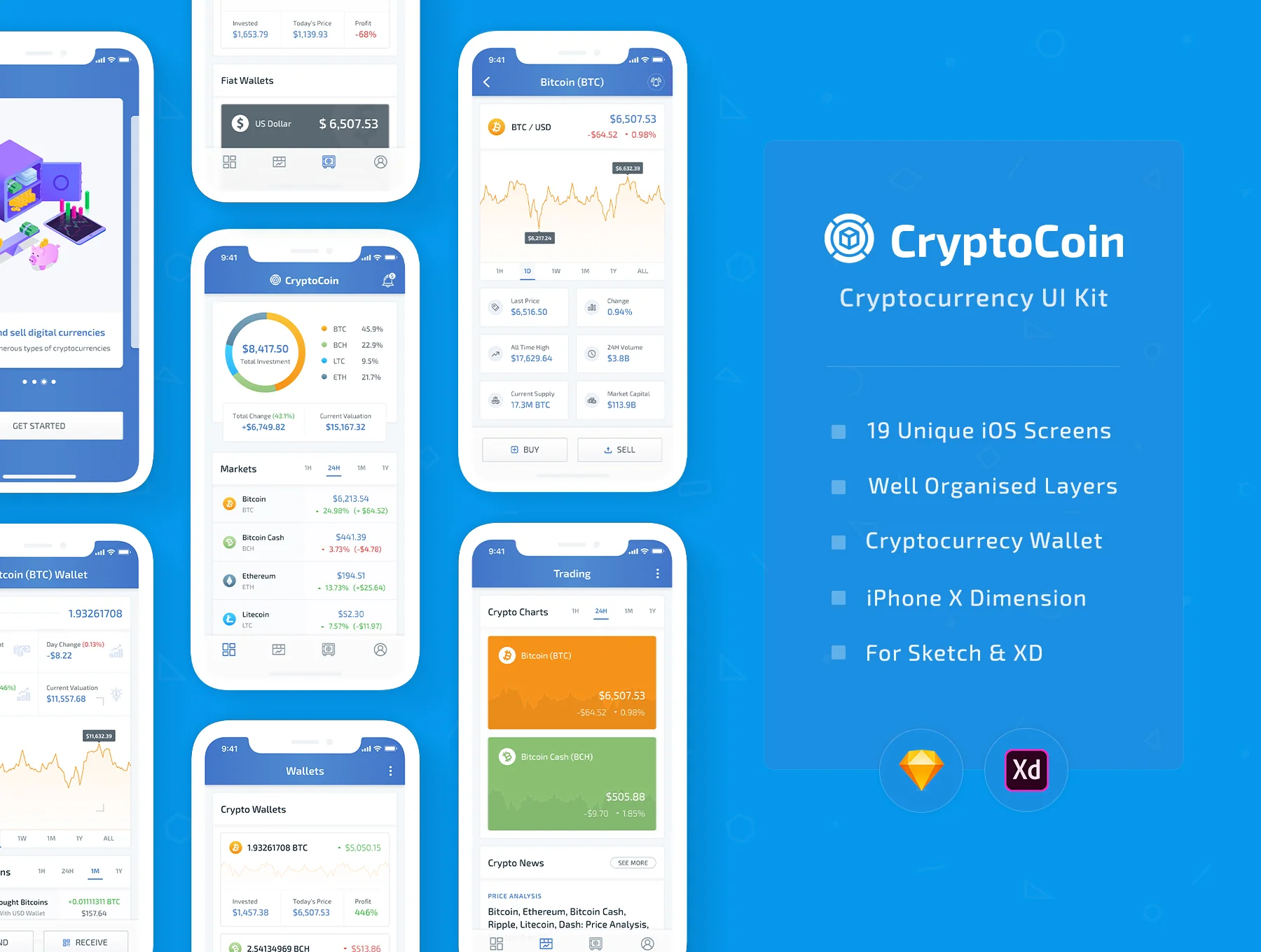 CryptoCoin Cryptocurrency UI Kit