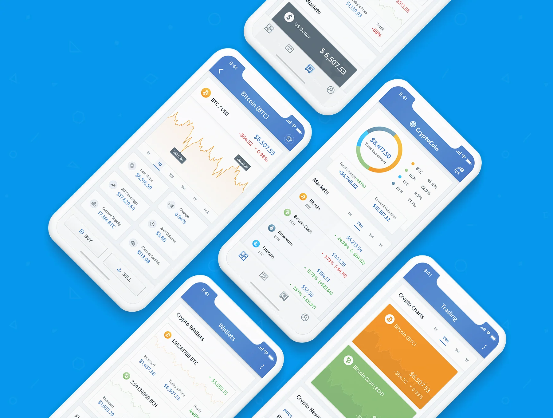 CryptoCoin Cryptocurrency UI Kit 4