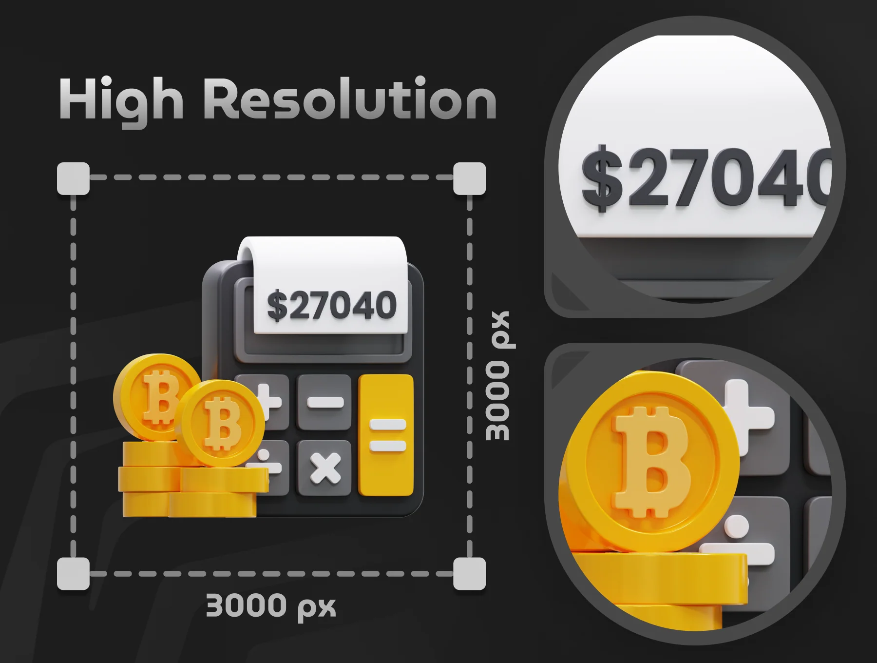 Cryptocurrency 3D Icon Set 4