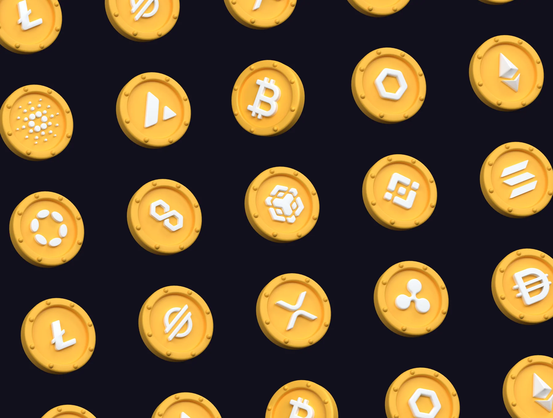 Cryptocurrency 3D Icons Set 9